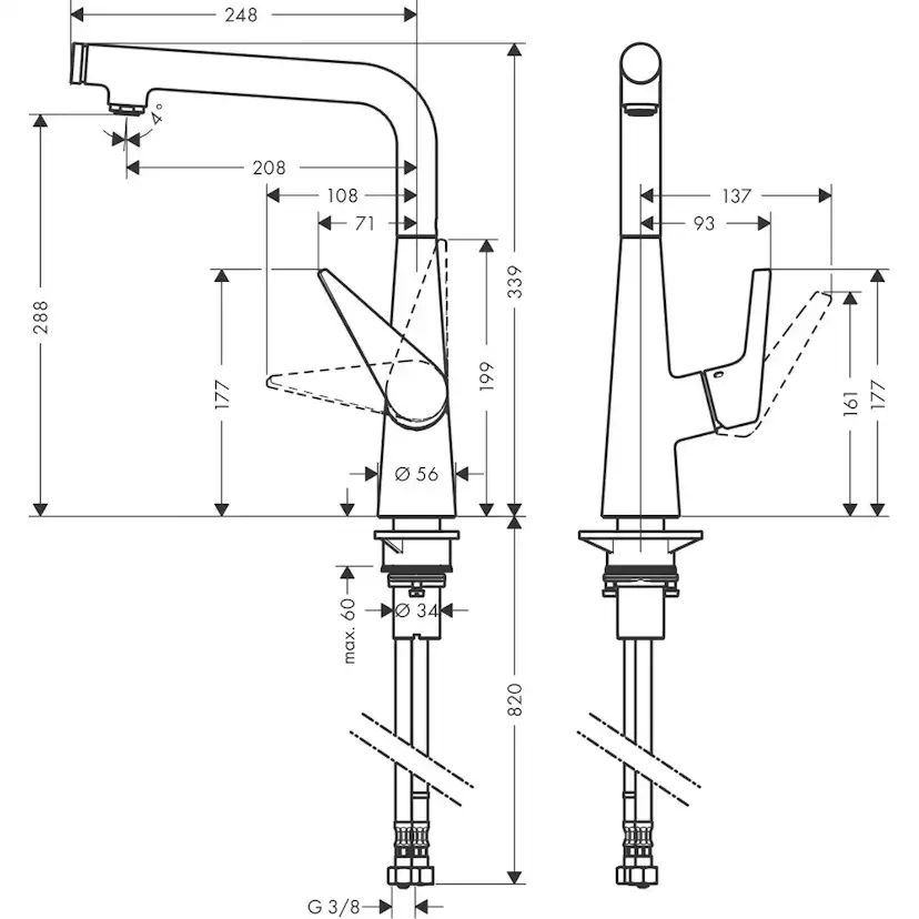 Kjøkkenbatteri Hansgrohe Talis Select S 300