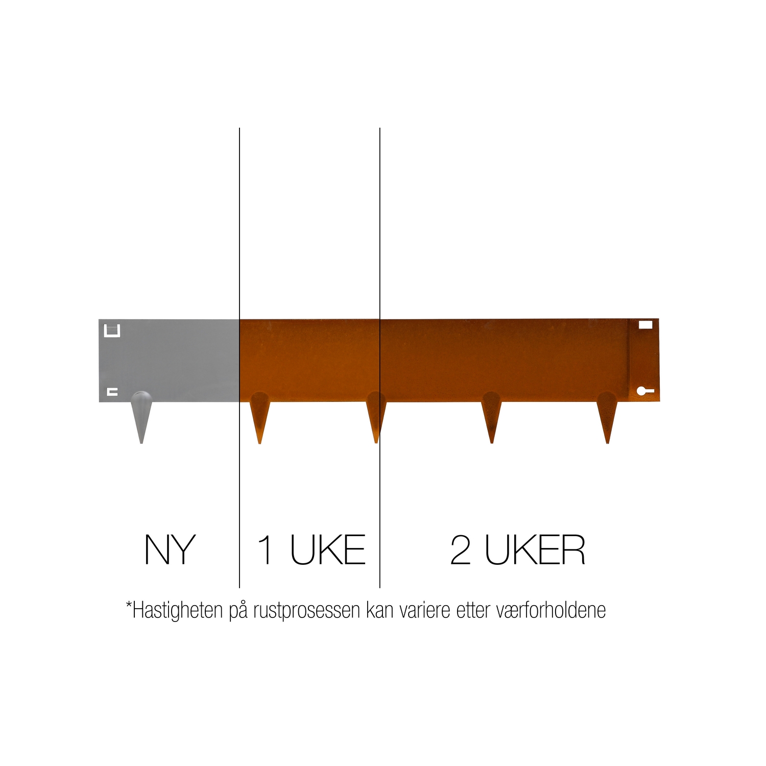 Hagekant Krifon Corten L106 cm