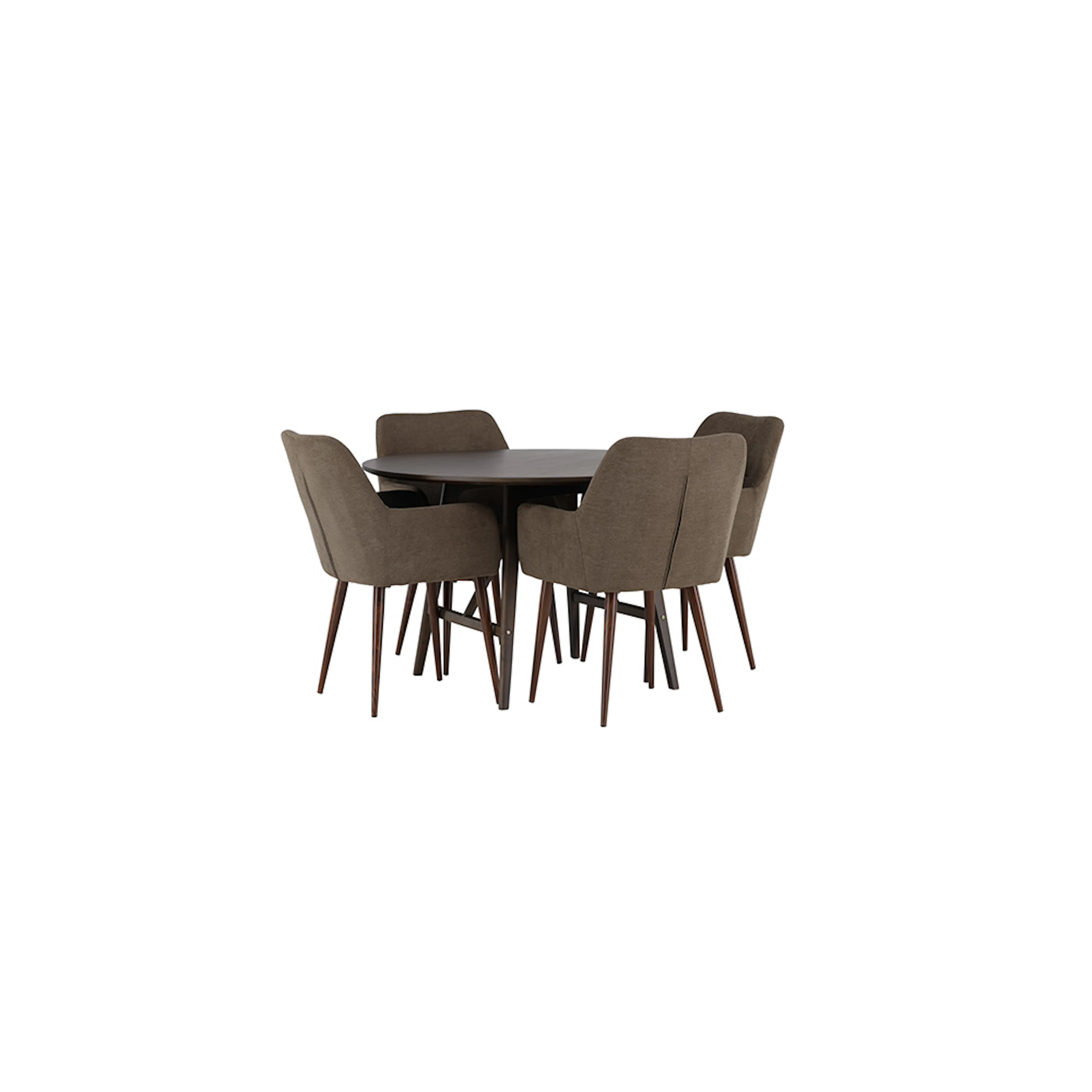 Spisegruppe Venture Home Kaseidon Ø100 cm med 4 stk Tomorrow Stoler