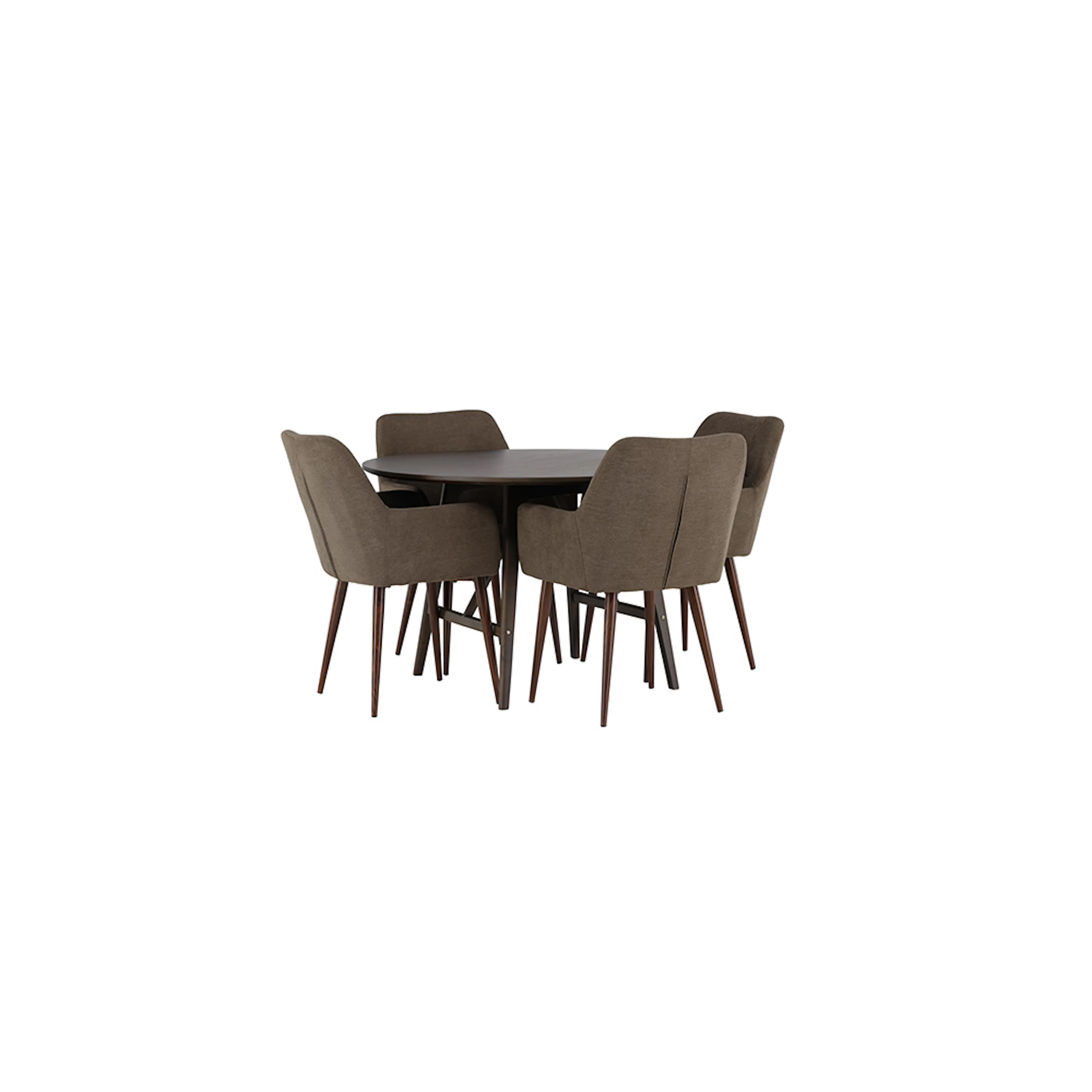 Spisegruppe Venture Home Kaseidon Ø100 cm med 4 stk Tomorrow Stoler