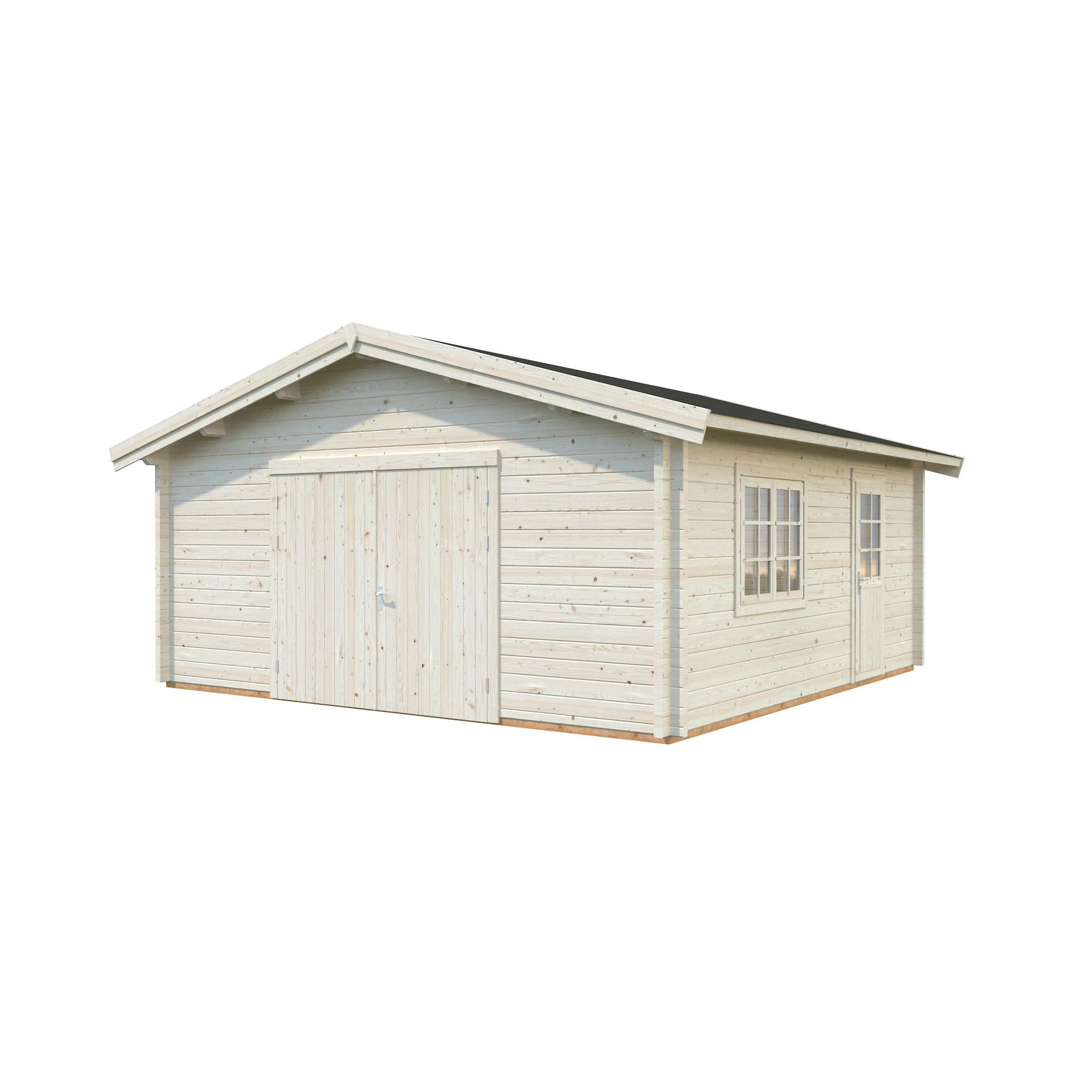 Roger 29,2 m2 (inv. 27,7 m2) with wooden gate Ubehandlet tre