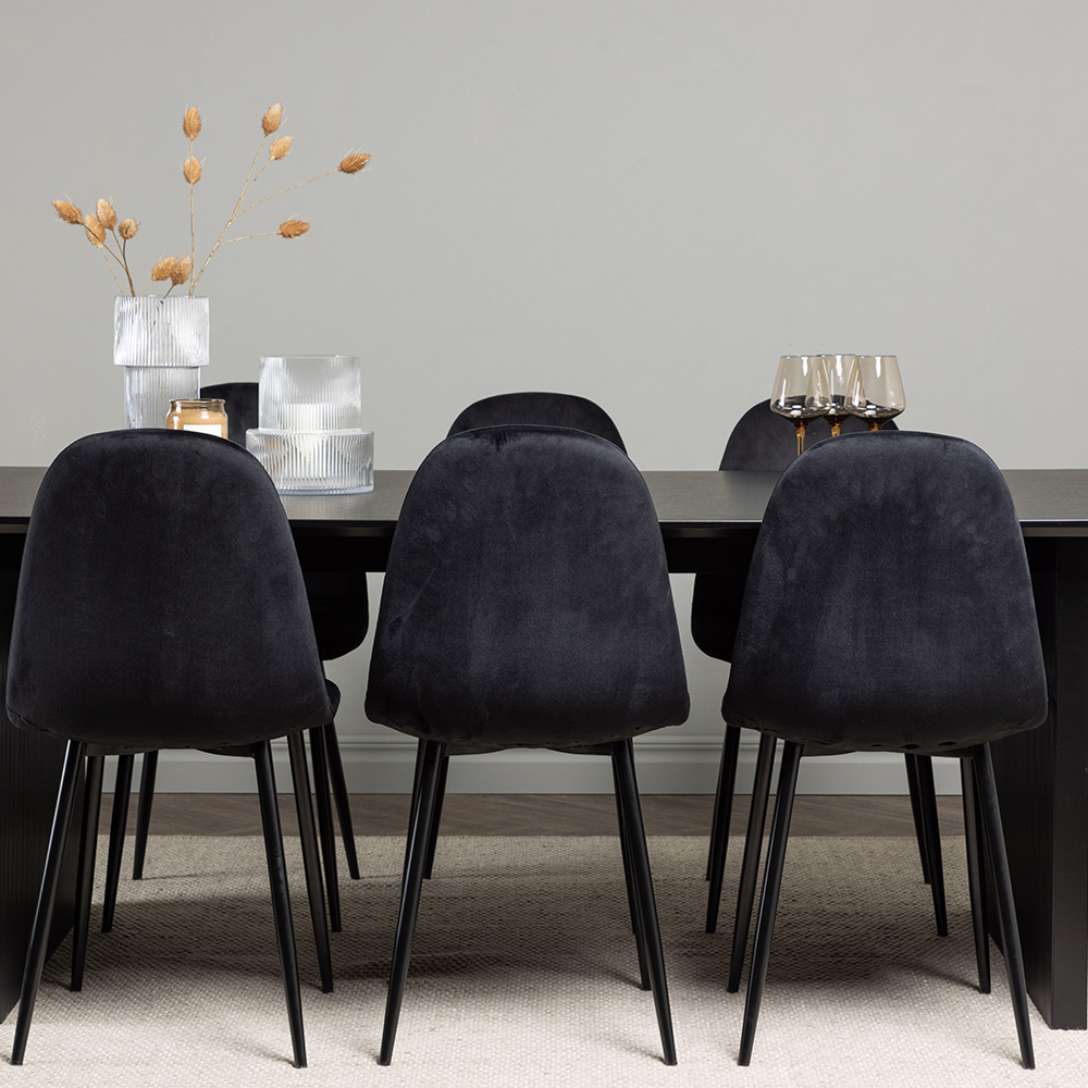 Spisegruppe Venture Home Vail med 6 Polar Stoler Fløyel