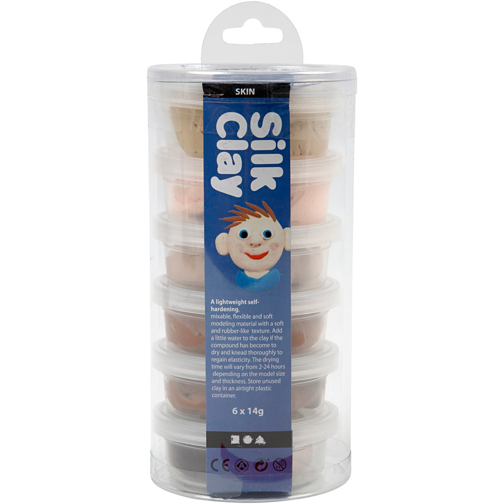 Silk Clay Creativ Company Ass Farger Hudfarger 6x14 g/1 Pk