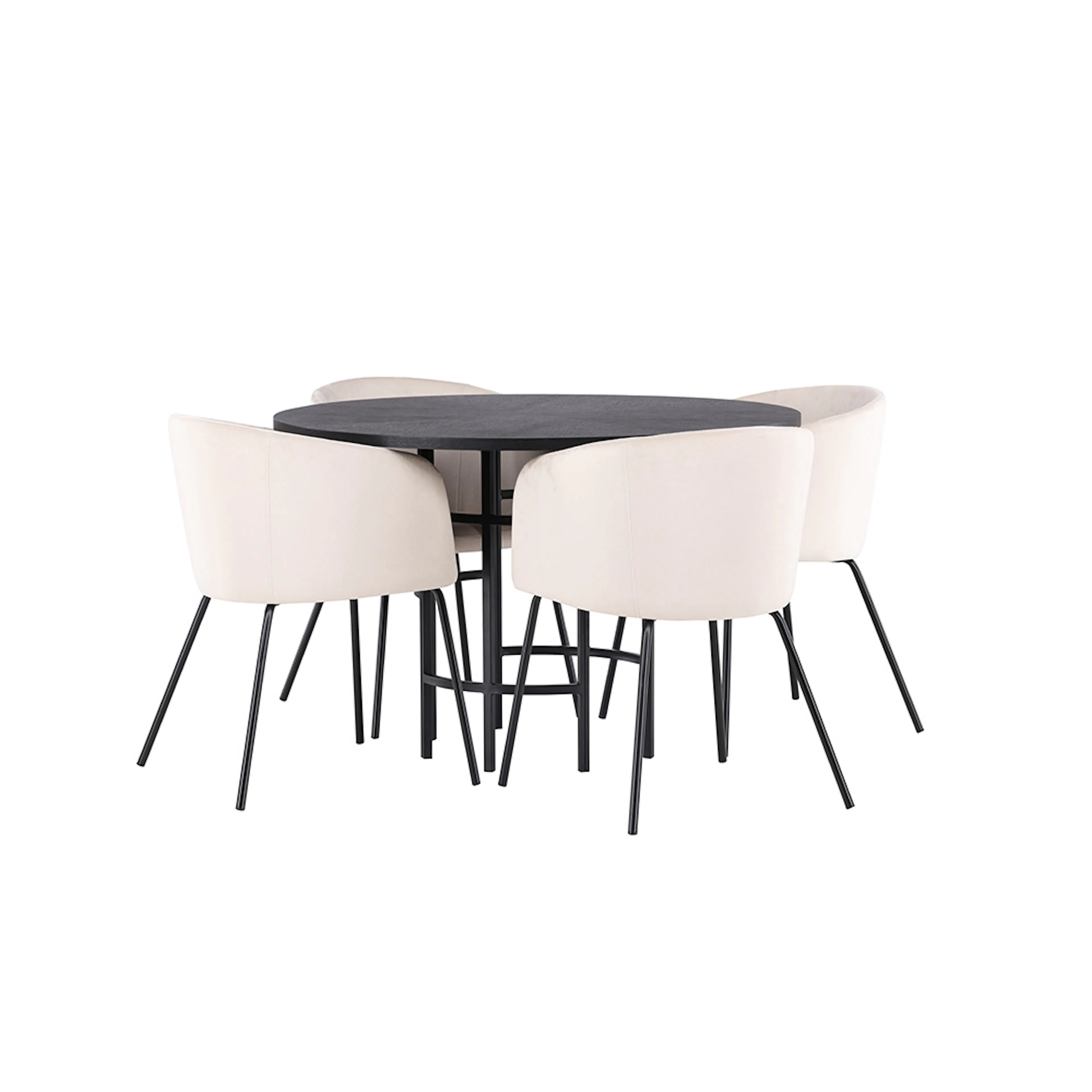 Spisegruppe Venture Home Copenhagen Ø 115 cm med 4 Berit Stoler