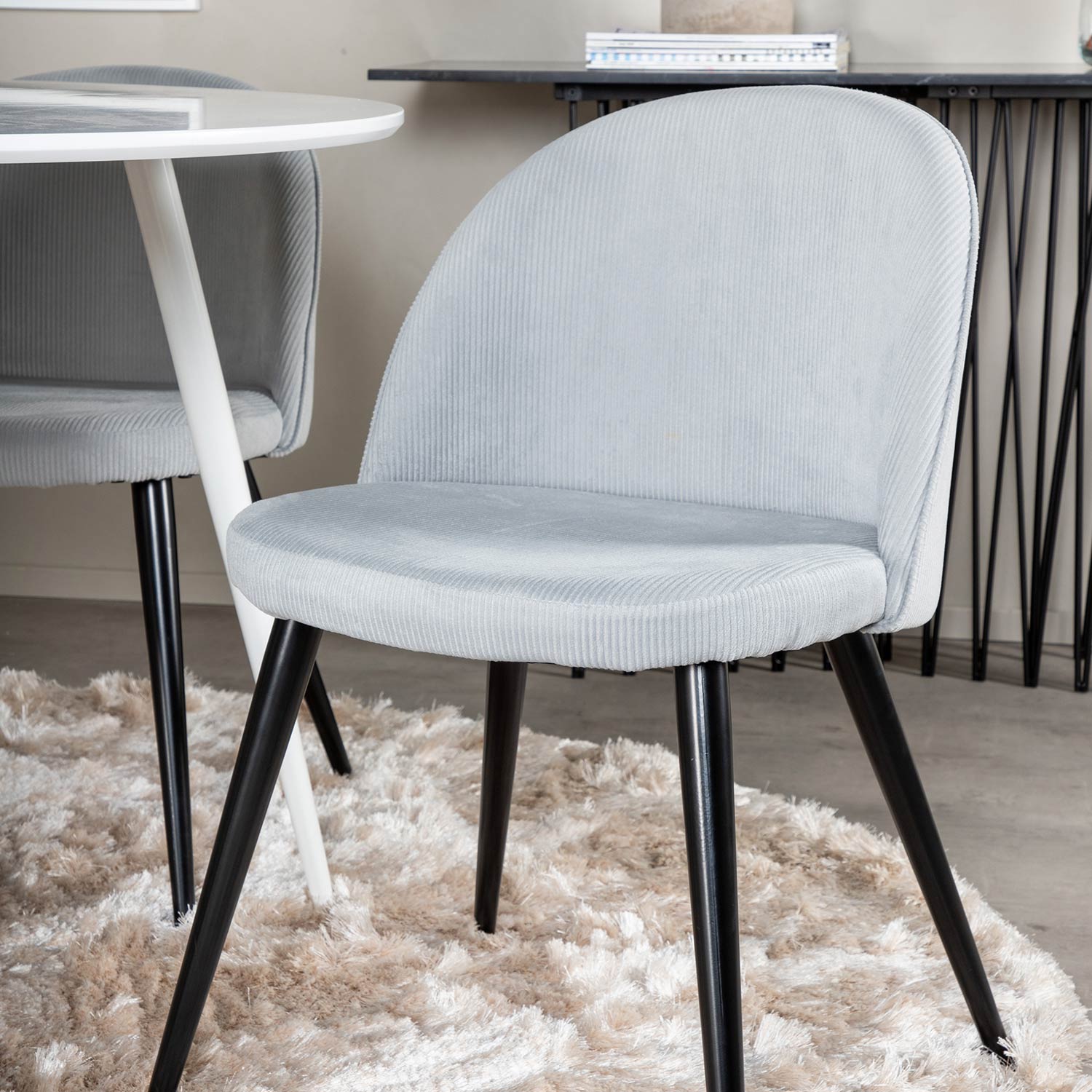 Spisegruppe Venture Home Plake med 4 Valentina Stoler Manchester Rundt
