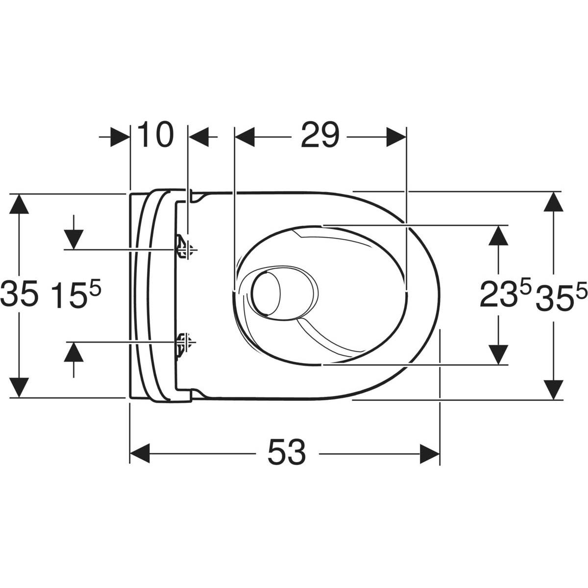 Vägghängd Toalettstol Geberit iCon Rimfree Turboflush 503.046.JT.1