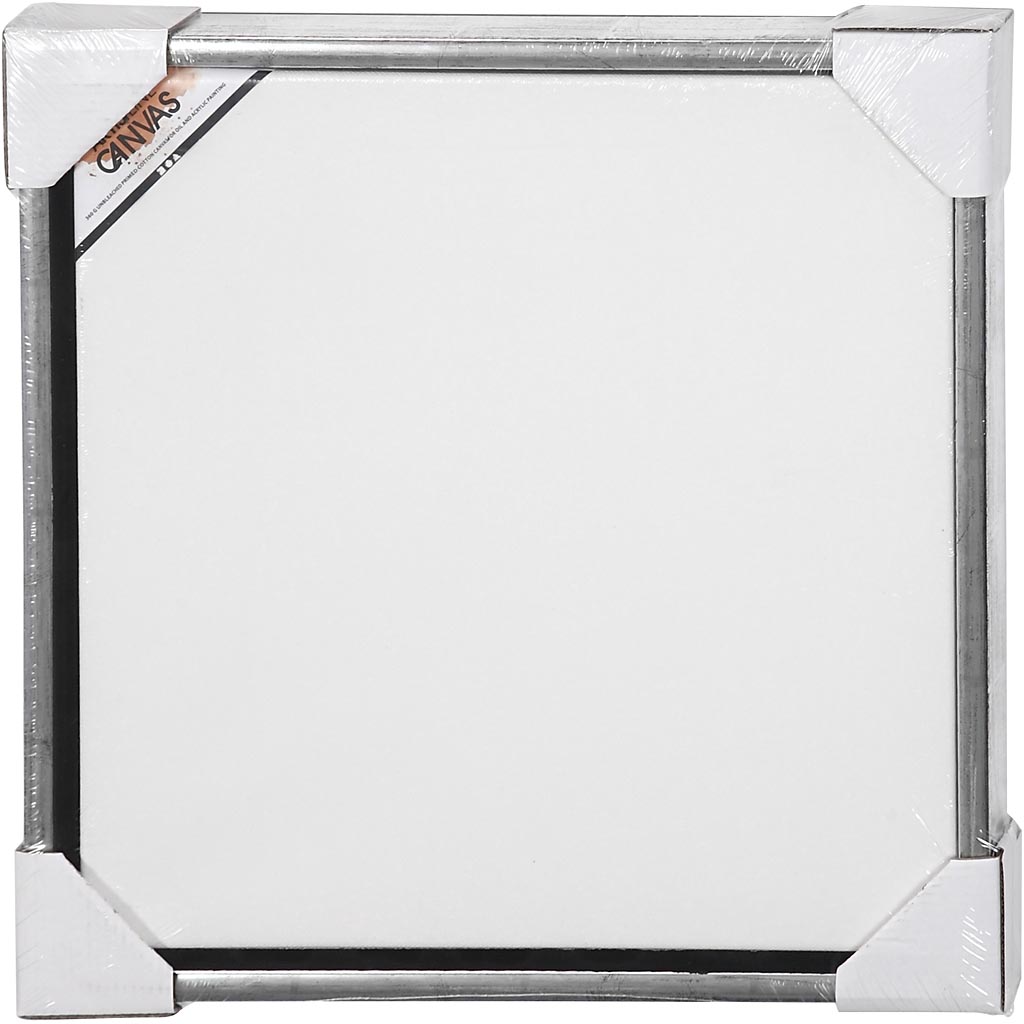 ArtistLine Canvas med ram, vit, antiksilver, djup 3 cm, stl. 44x44 cm