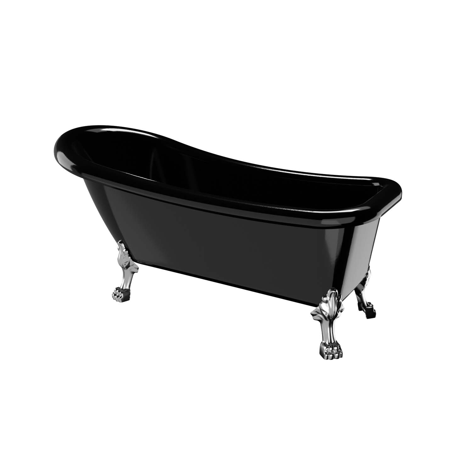 Badekar Bathlife Ideal Sort med Føtter