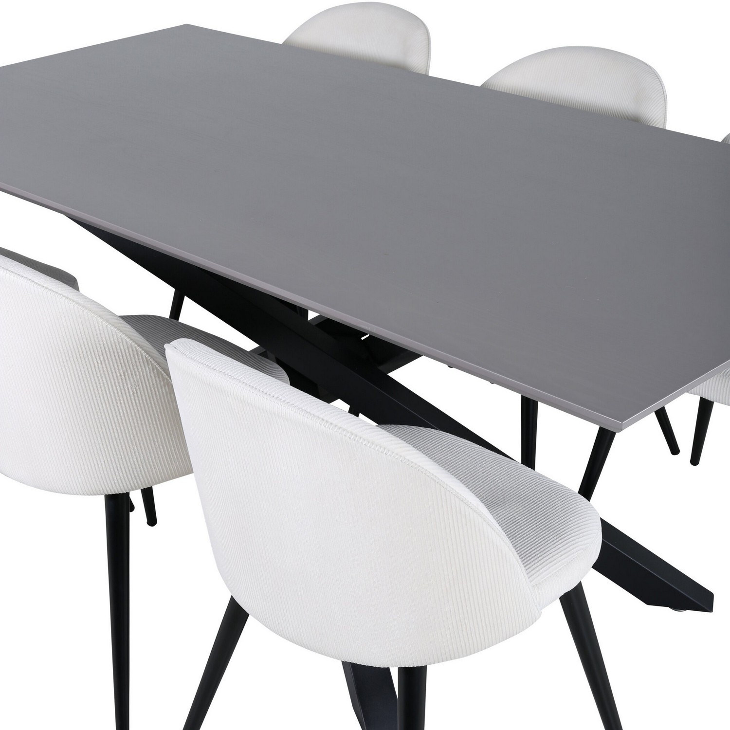 Spisegruppe Venture Home med Piata Spisebord og 6 Valentina Spisestoler