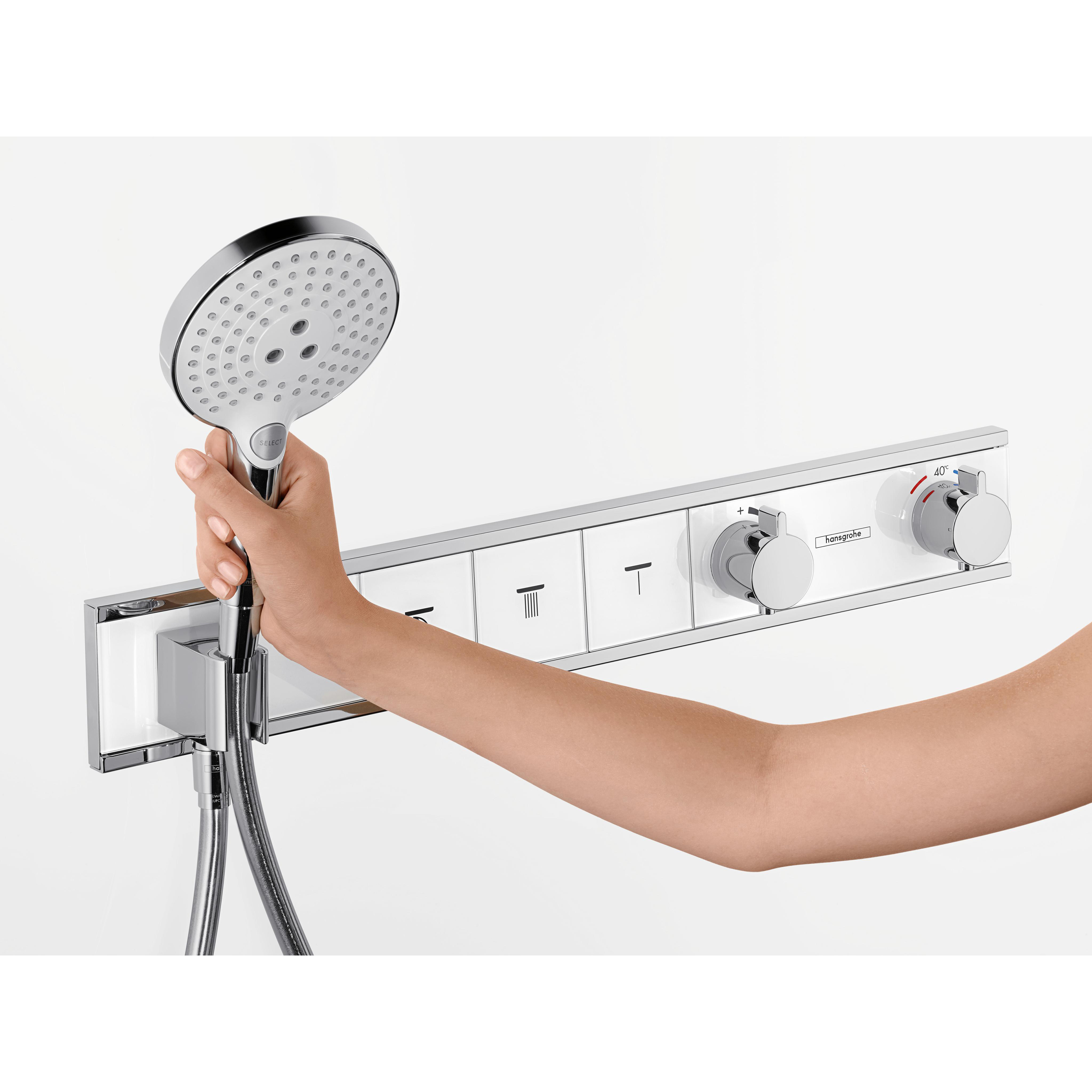 RainSelect Termostat för inbyggnad 4 funktioner Hvit/Krom
