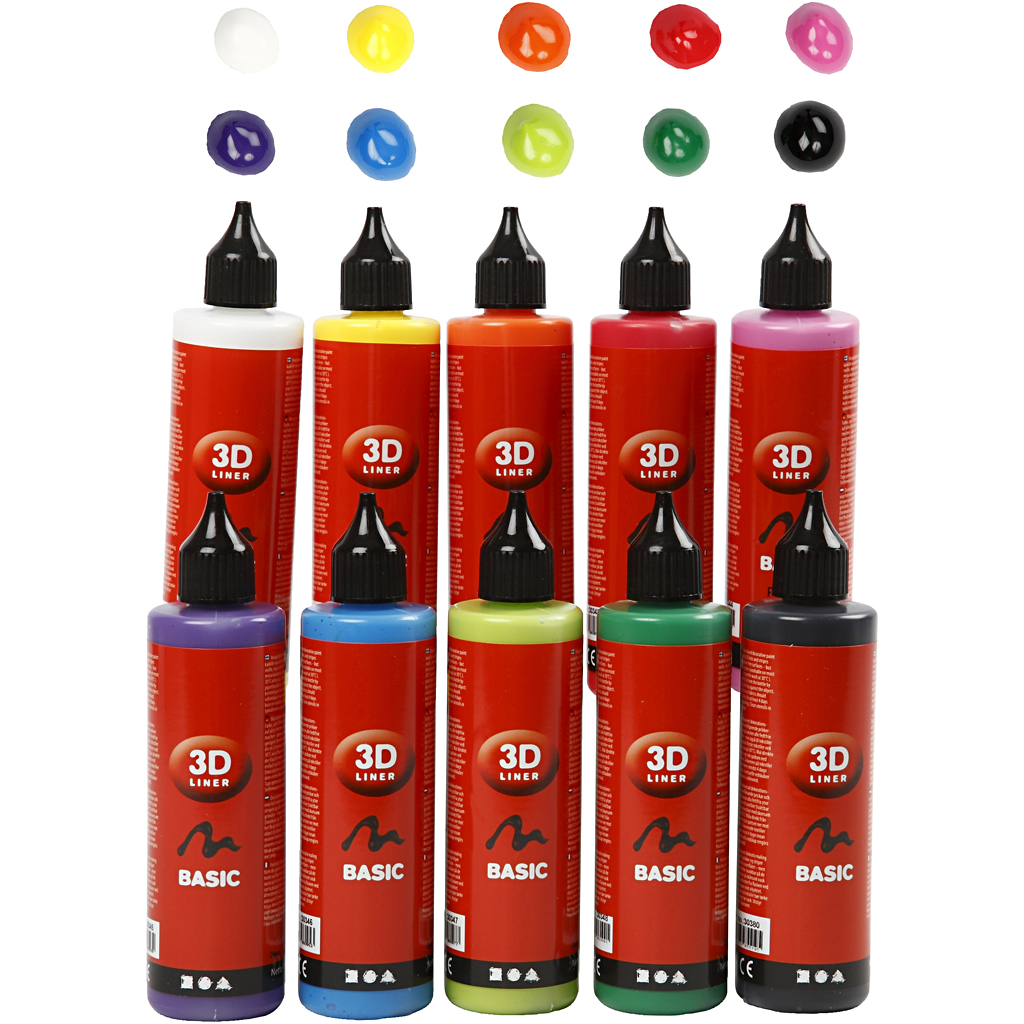 3D Liner Creativ Company Ass Farger 10x100 ml/1 Pk
