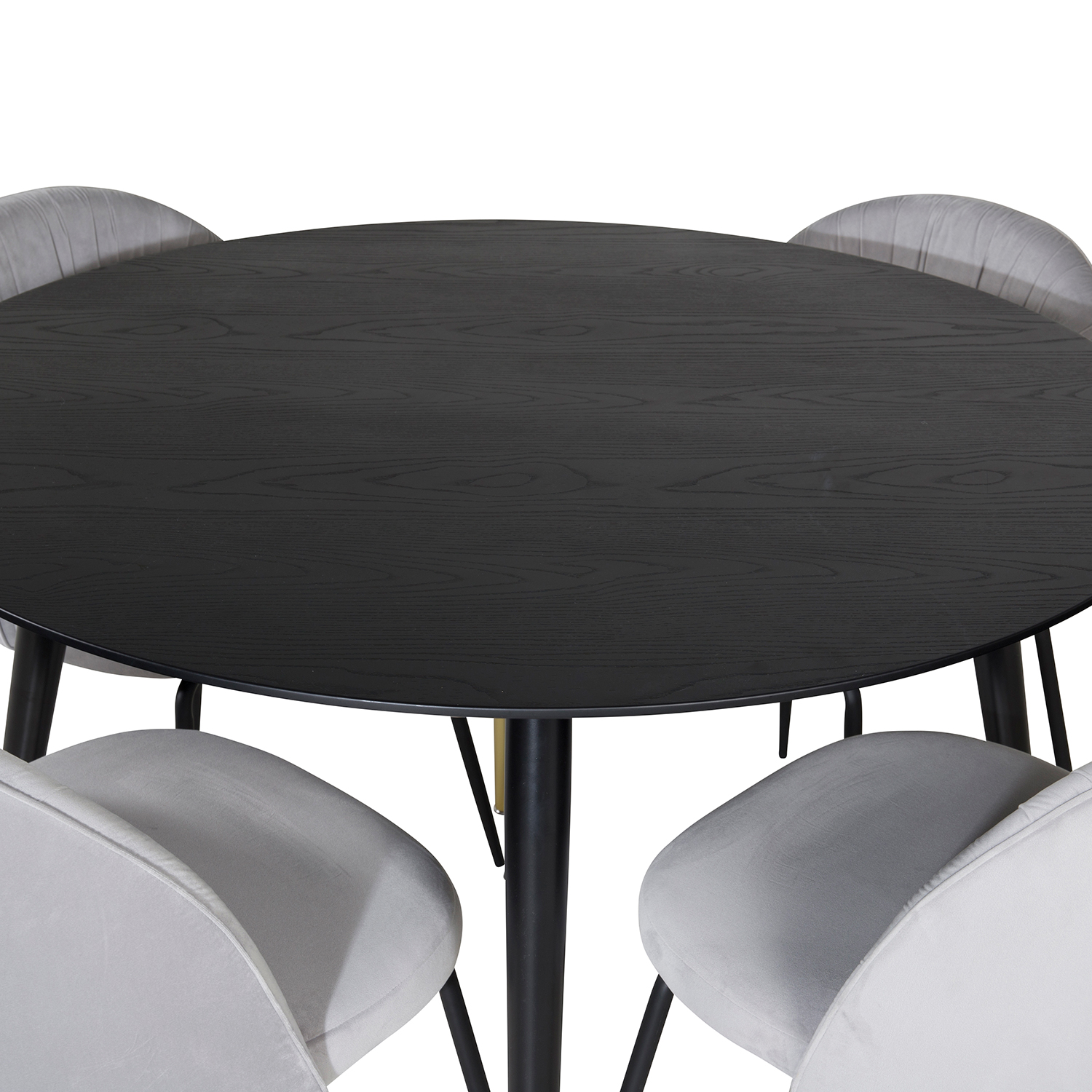 Spisegruppe Venture Home Dipp Ø115 cm med 4 Wrinkles Stoler