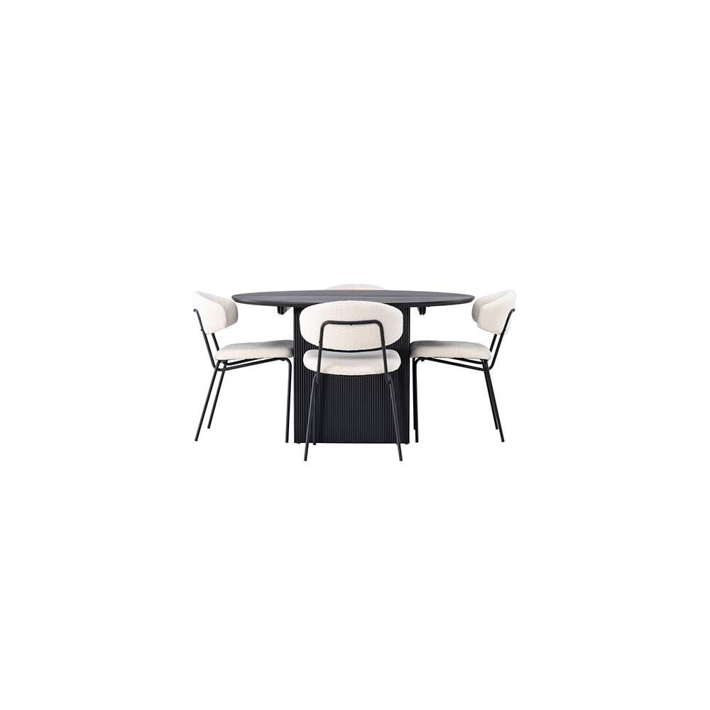 Spisegruppe Venture Home Matilda med 4 Chico Stoler