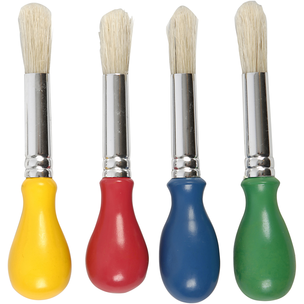 Barnepensler Creativ Company D 13 mm 4 stk/1 Pk