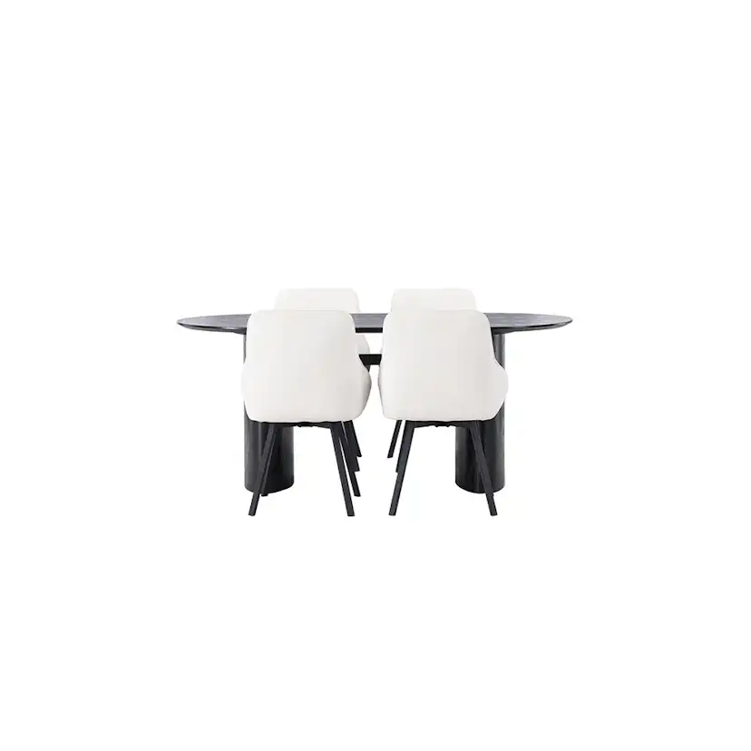 Spisegruppe Venture Home Isolde med 4 stk Rosie Stoler