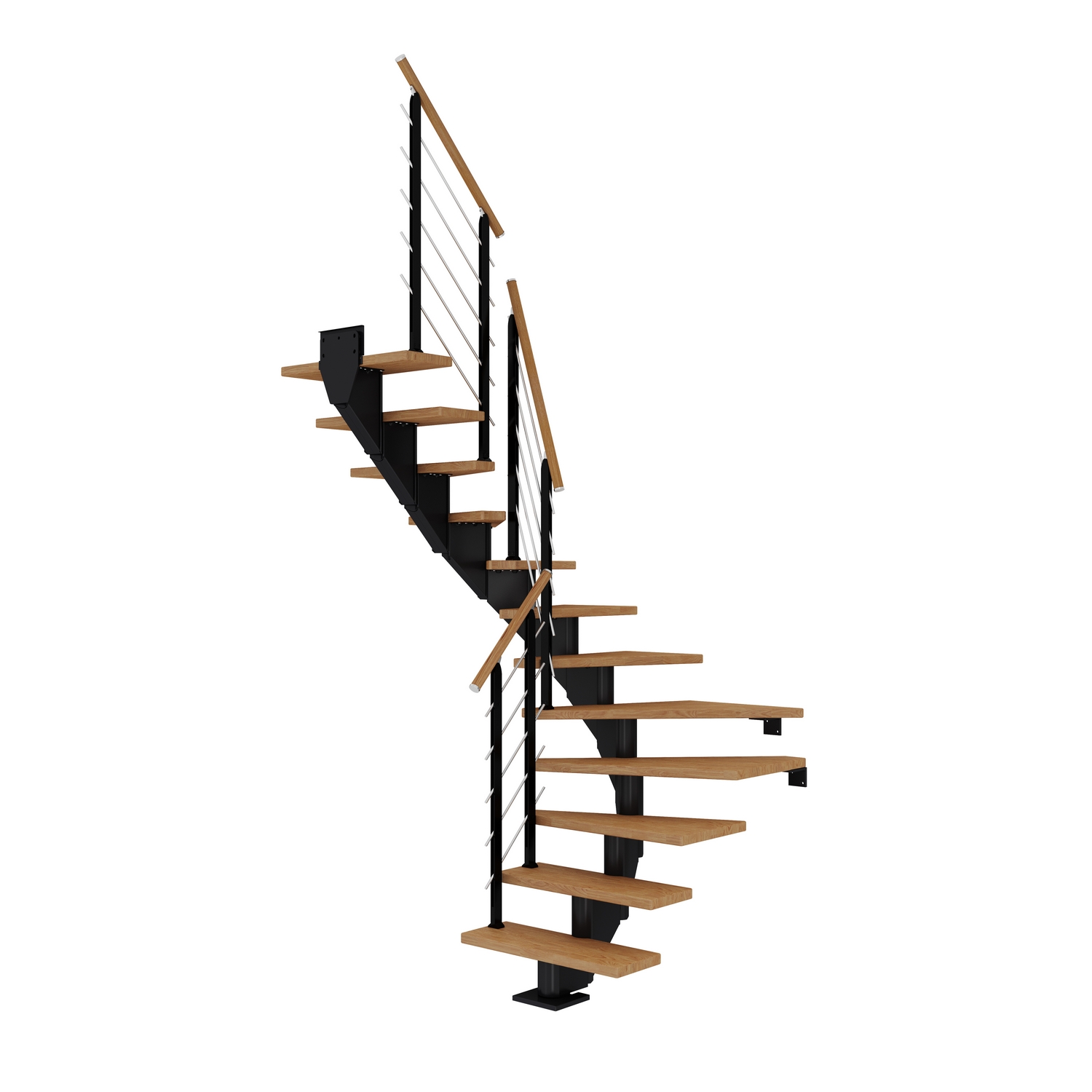 Plassbesparende Trapp Dolle Hamburg Eik Oljet 1/2-Sving Design