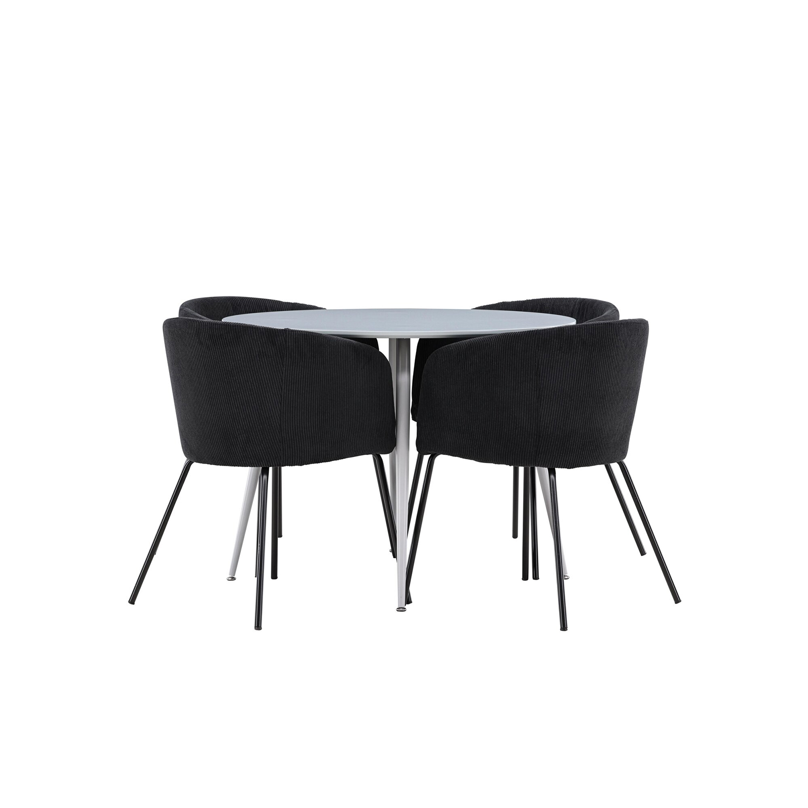Spisegruppe Venture Home Plaza Ø100 med 4 stk Berit Stoler
