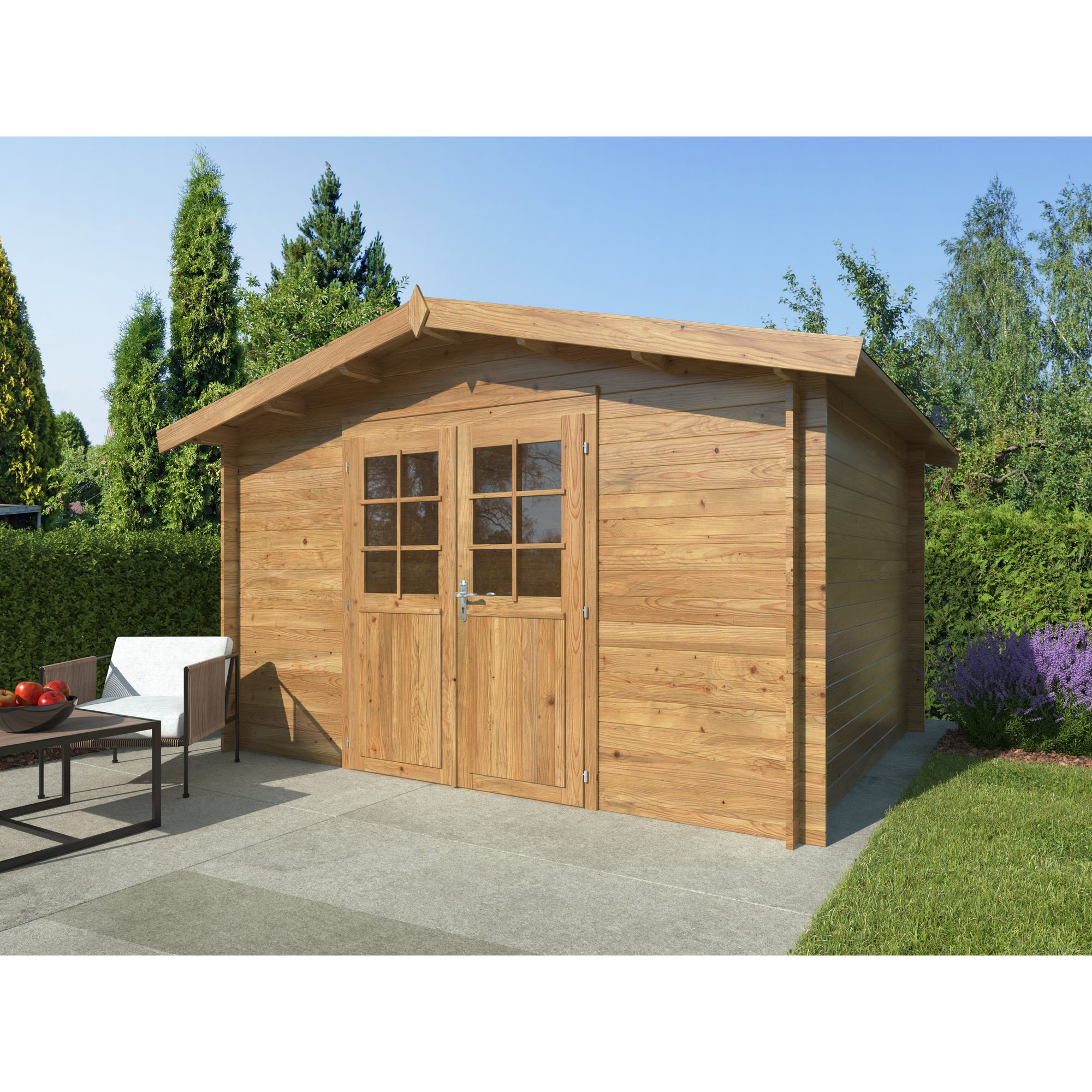 Bod Palmako Valentine 9,3 m² Komplett Hytte med Saltak