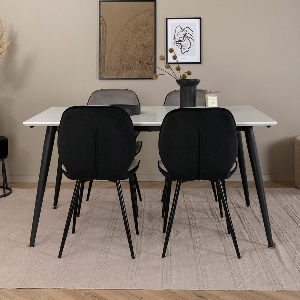 Spisegruppe Venture Home Jolie med 4 Elisa Stoler