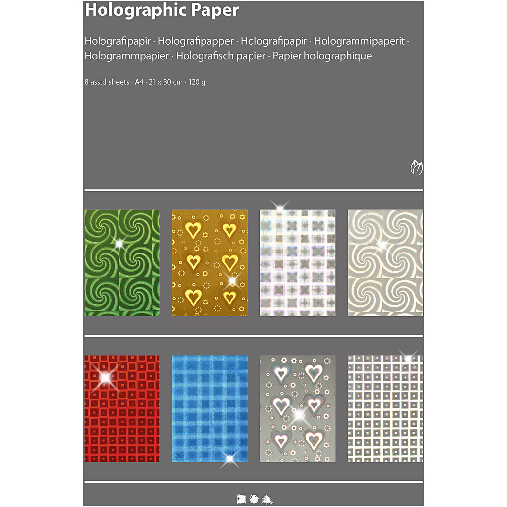 Holografipapir Creativ Company A4 210x297 mm Ark/1 Pk