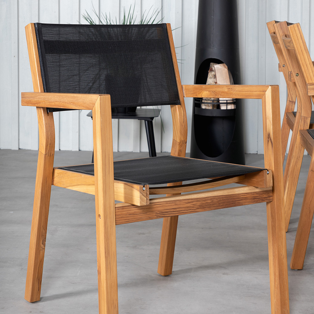 Spisegruppe Venture Home King med 6 Veni Stablebare Spisestoler
