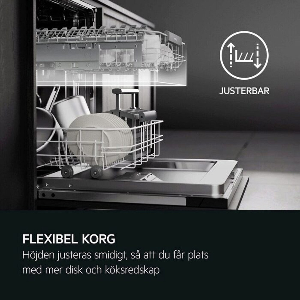 Integrert Oppvaskmaskin AEG FFB62407ZW 45 cm med SatelliteClean® og ExtraHygiene