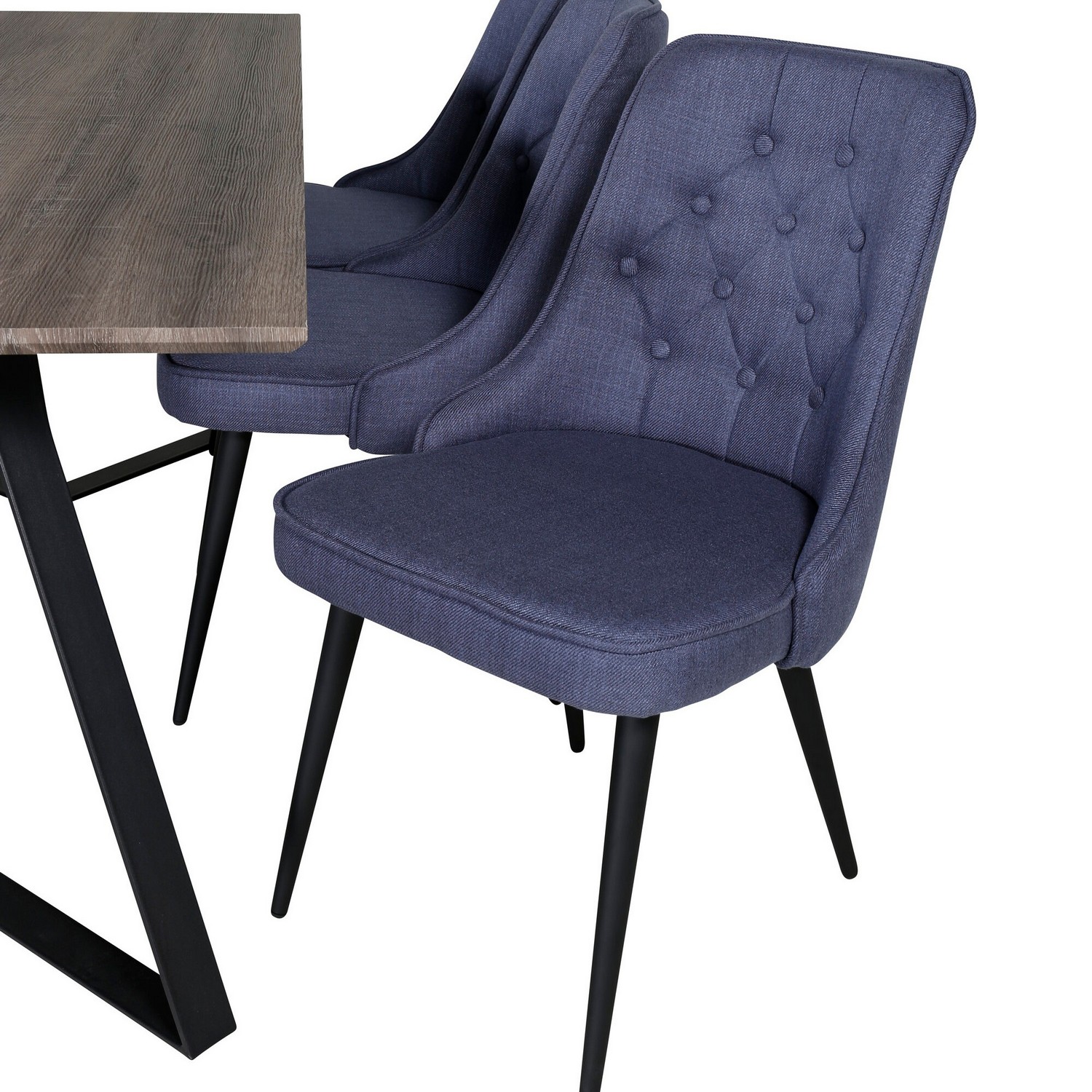 Spisegruppe Venture Home Madde med 6 Vera Stoler Polyester