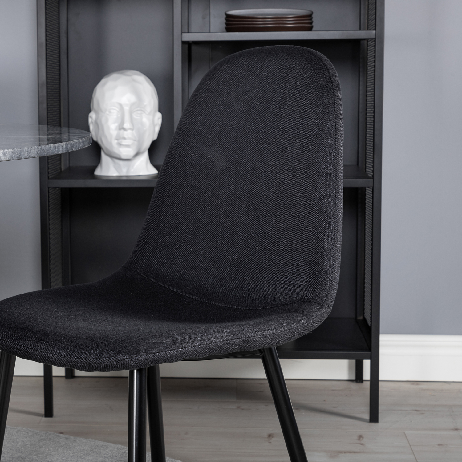 Spisegruppe Venture Home Estelle med 4 Pobbie Stoler Polyester