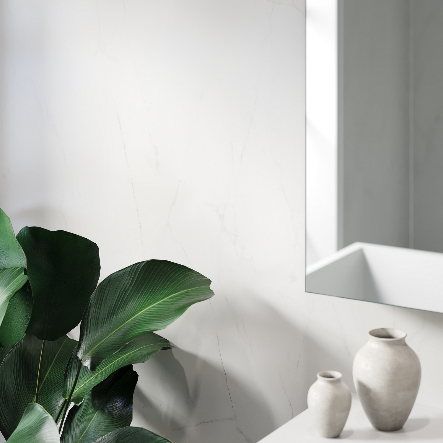 Baderomspanel Fibo 2487-M00S Bianco Marble