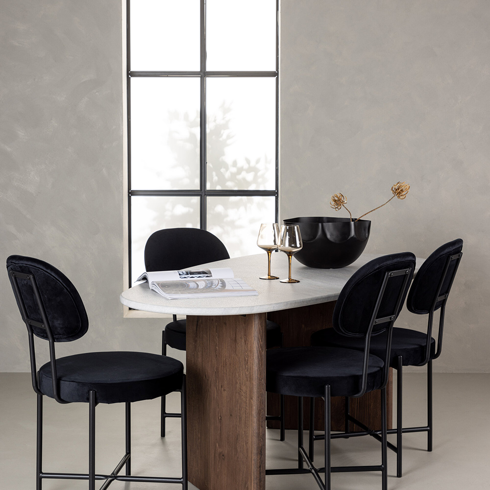 Spisegruppe Venture Home Grönvik med 4 Stella Stoler