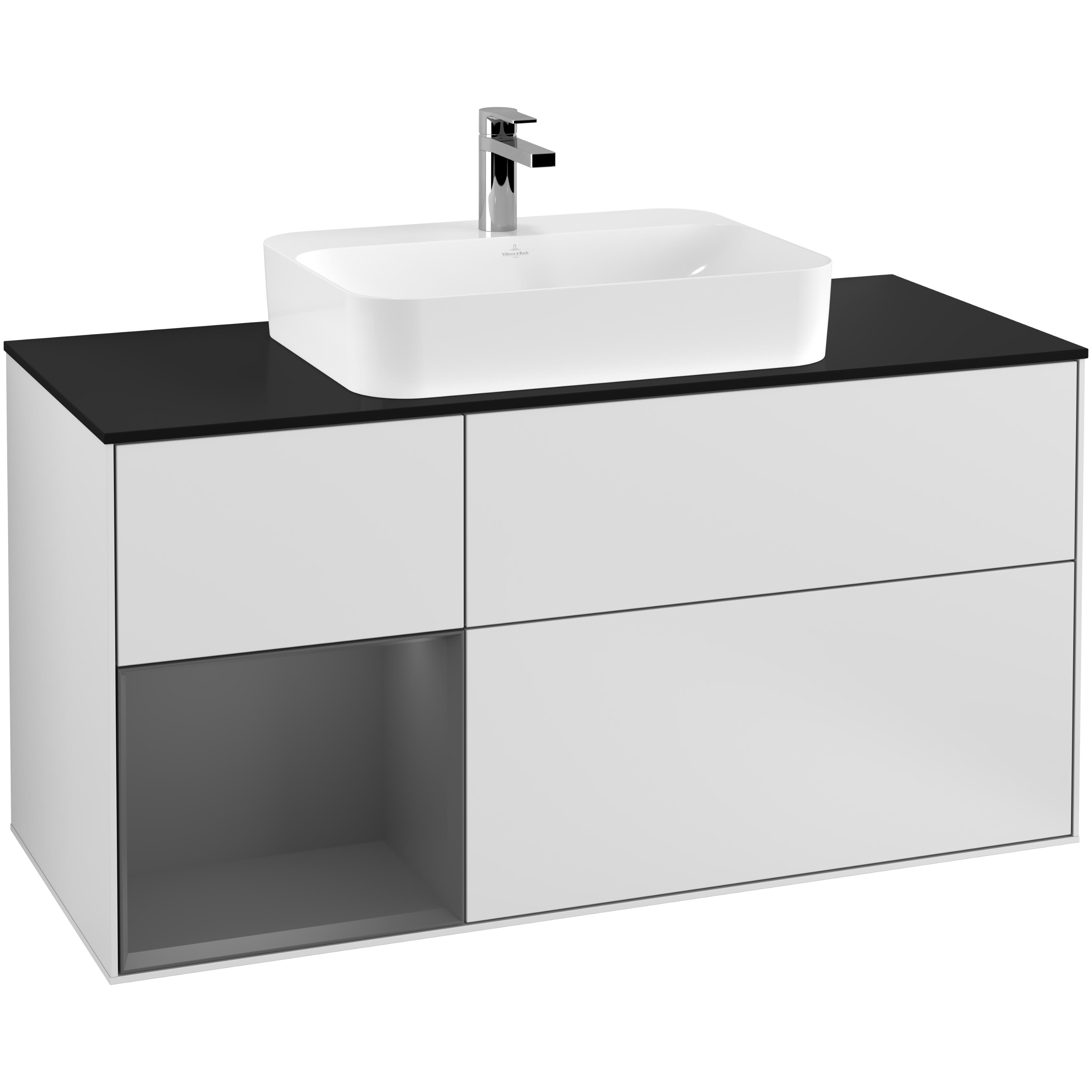 Tvättställsskåp Villeroy & Boch Finion med 3 Lådor Hylla och Bänkskiva för Ytmonterat Tvättställ