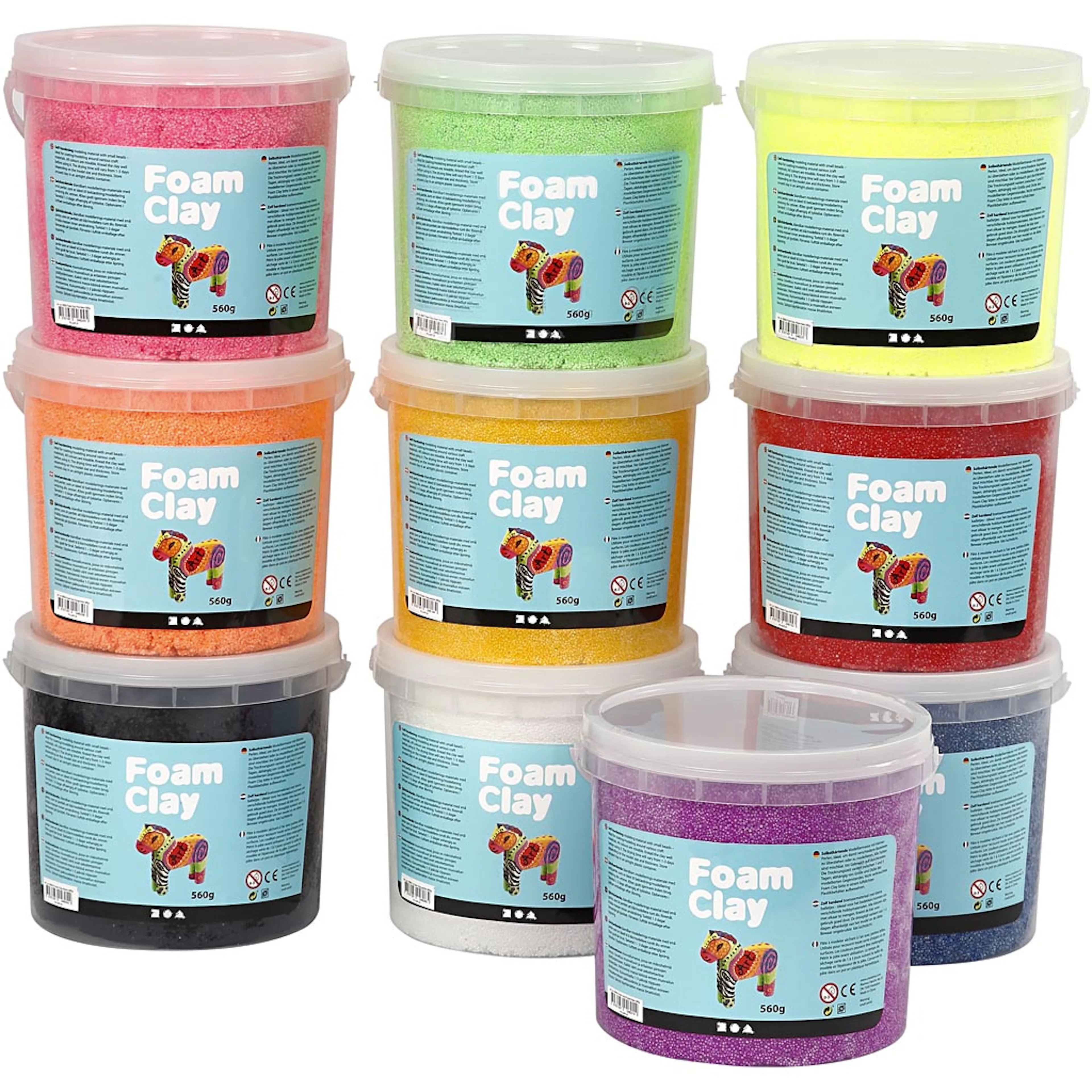 Foam Clay Creativ Company Ass Farger 10x560 g/1 Pk