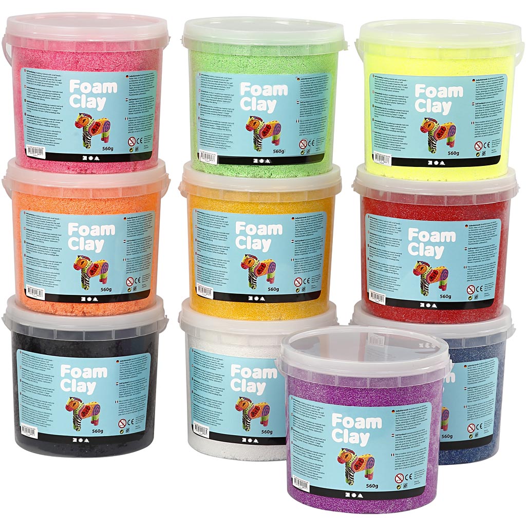 Foam Clay Creativ Company Ass Farger 10x560 g/1 Pk