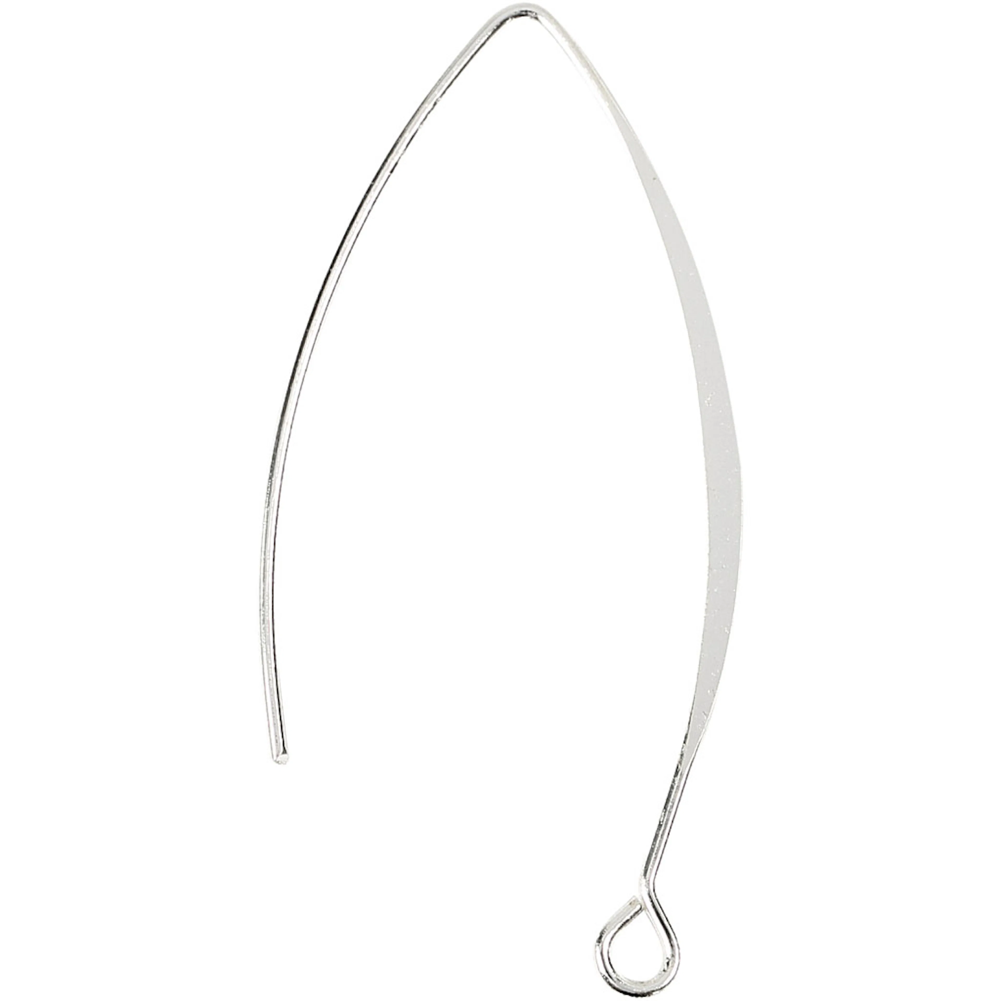 Ørebøyle Creativ Company Forsølvet H42 mm Hullstr 2 mm 1 Pk