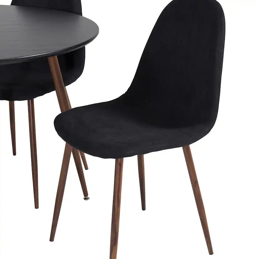 Spisegruppe Venture Home Plake med 4 Pobbie Stoler Polyester Rundt