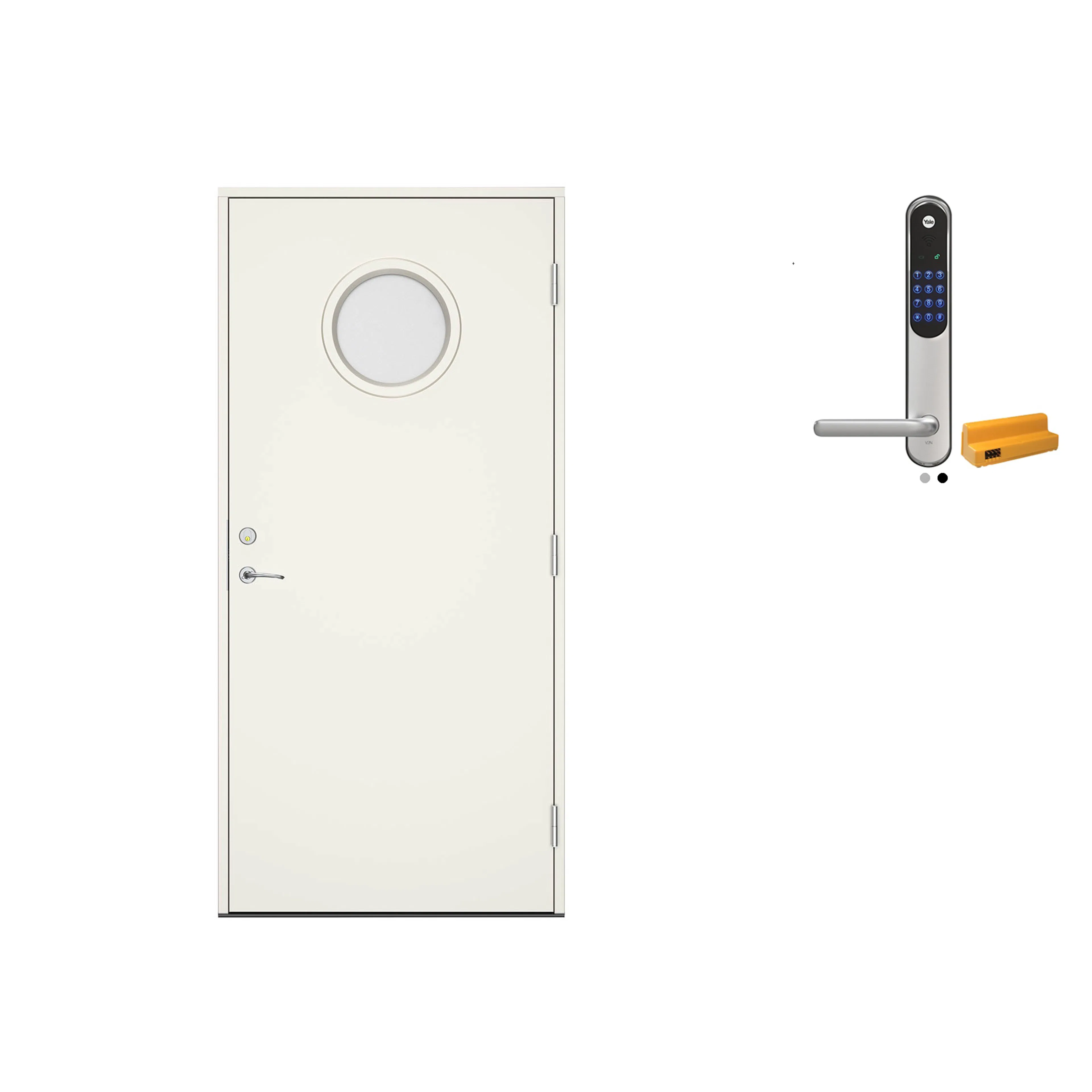 Ytterdør Swedoor Clever-Line+ Sibbo med Yale Doorman Classic Home