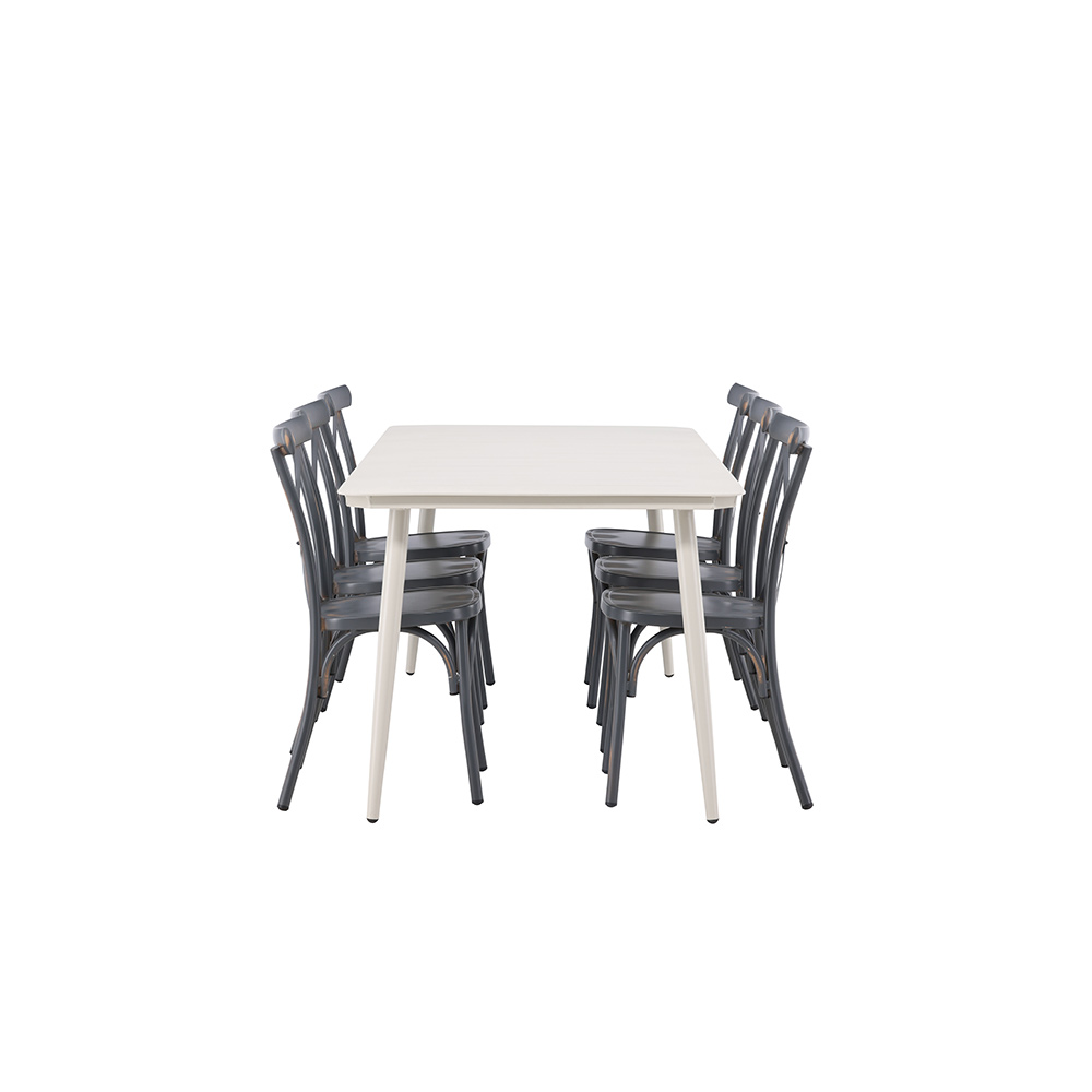 Spisegruppe Venture Home Lina Bord med 6 Tablas Stoler