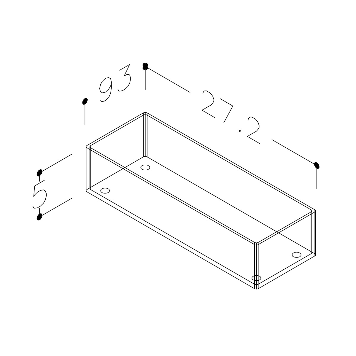 Skuffeinndeler Korsbakken D Plexiglass Liten 1 rom