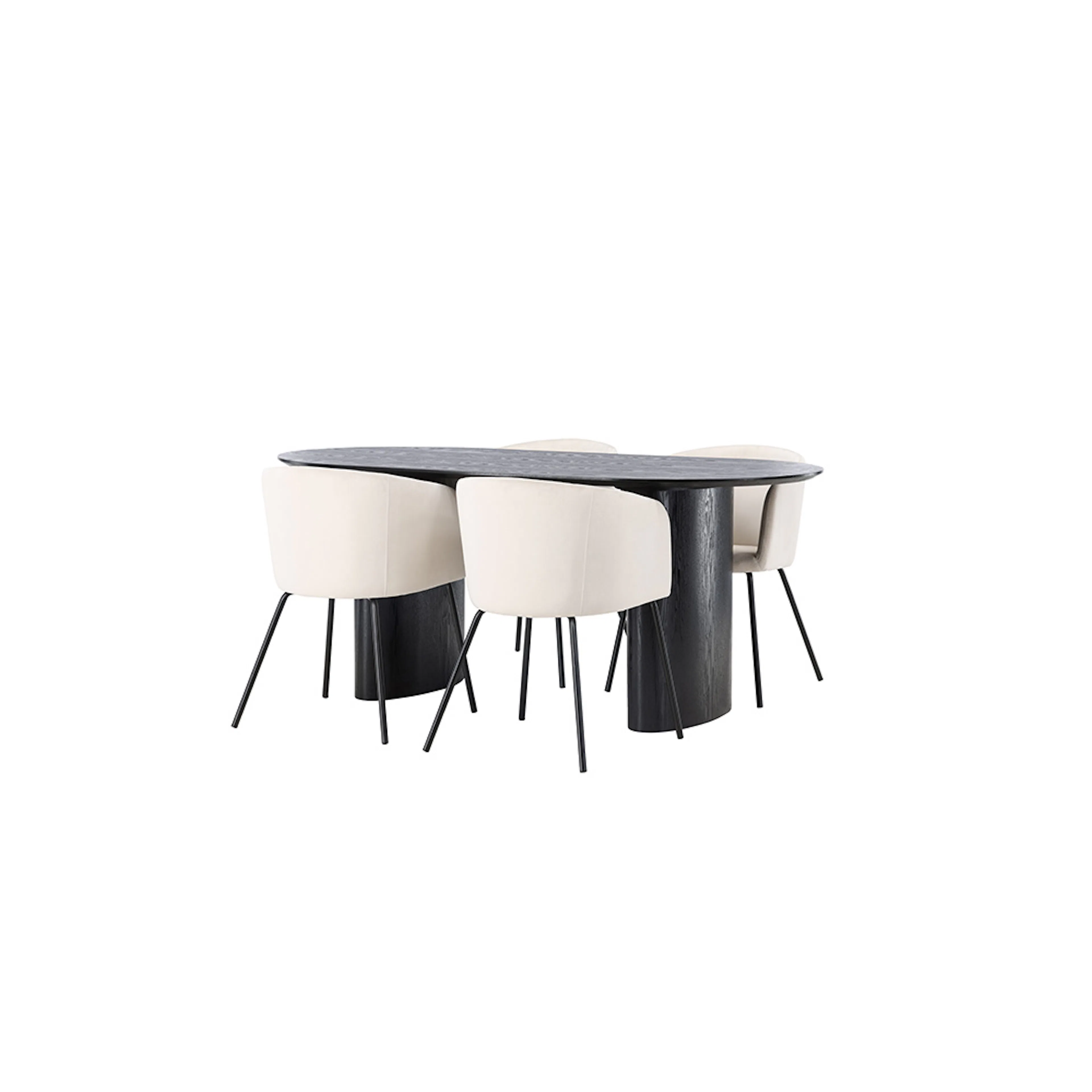 Spisegruppe Venture Home Isolde med 4 stk Berit Stoler
