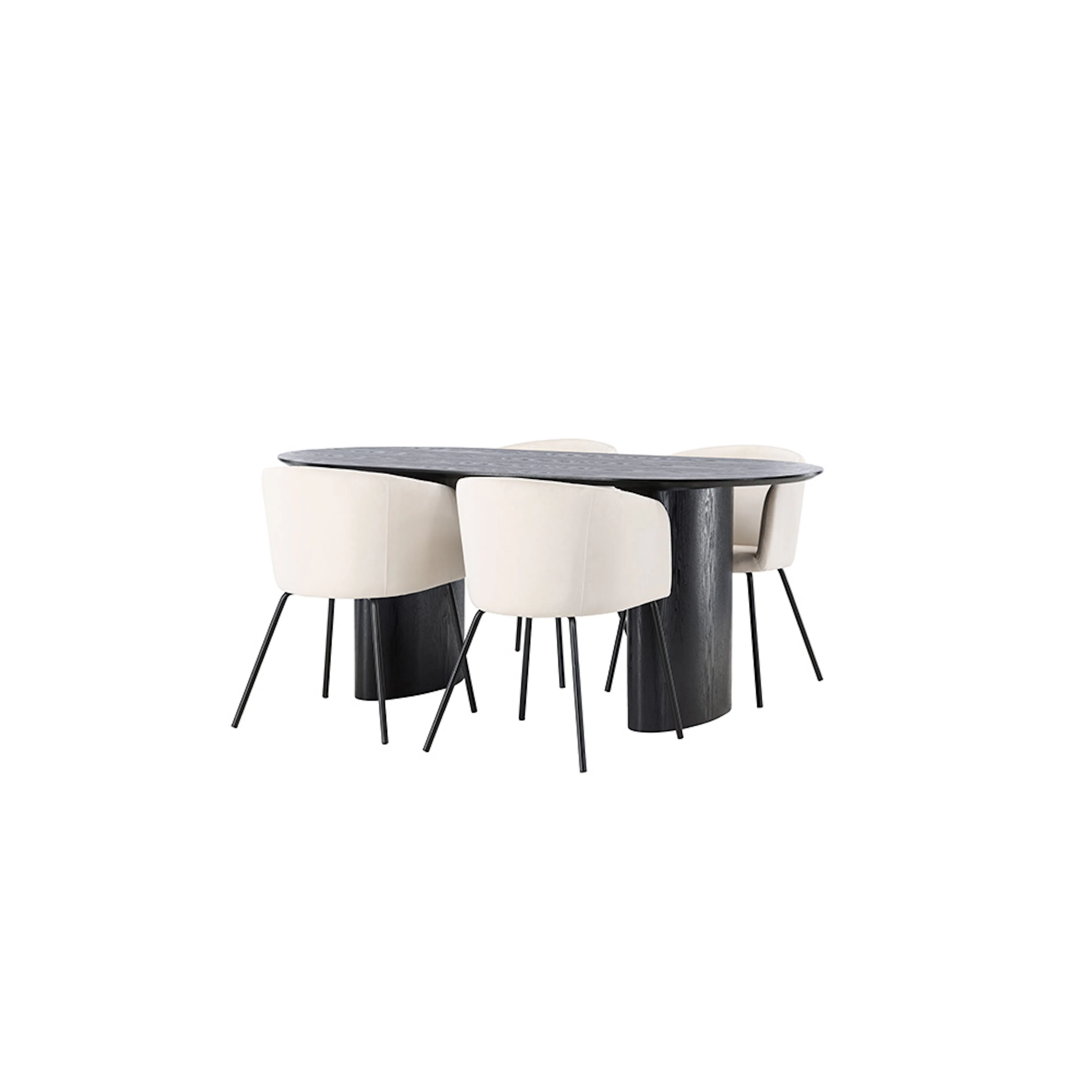 Spisegruppe Venture Home Isolde med 4 stk Berit Stoler