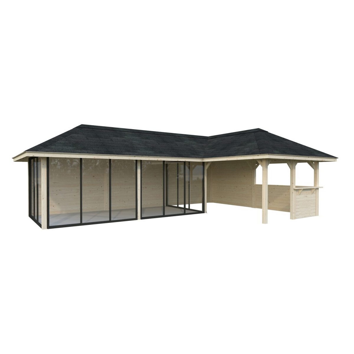 Hagestue Palmako Bianca 33,2 m2 Sett 221 Slide