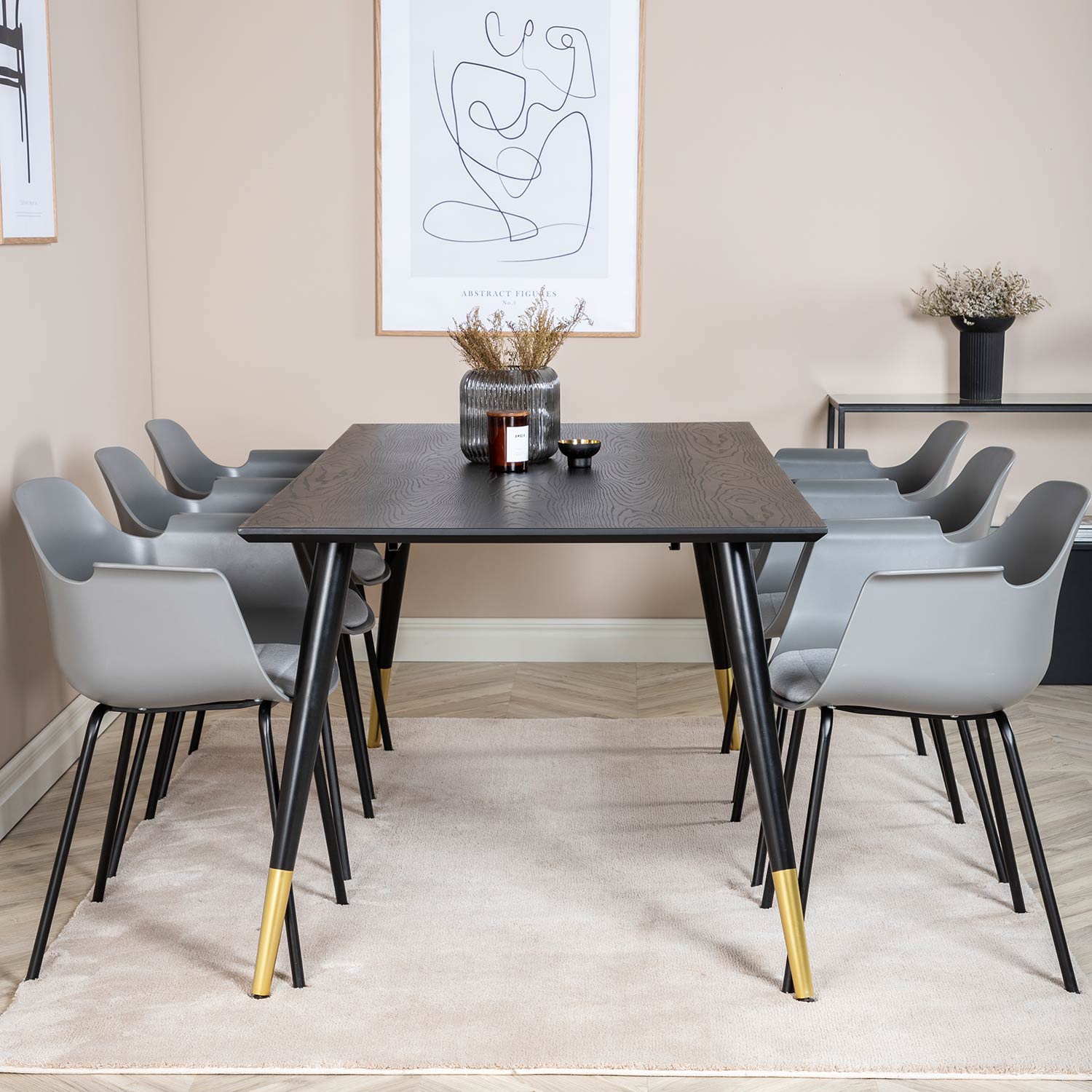Spisegruppe Venture Home Dipp med 6 Comfort Stoler