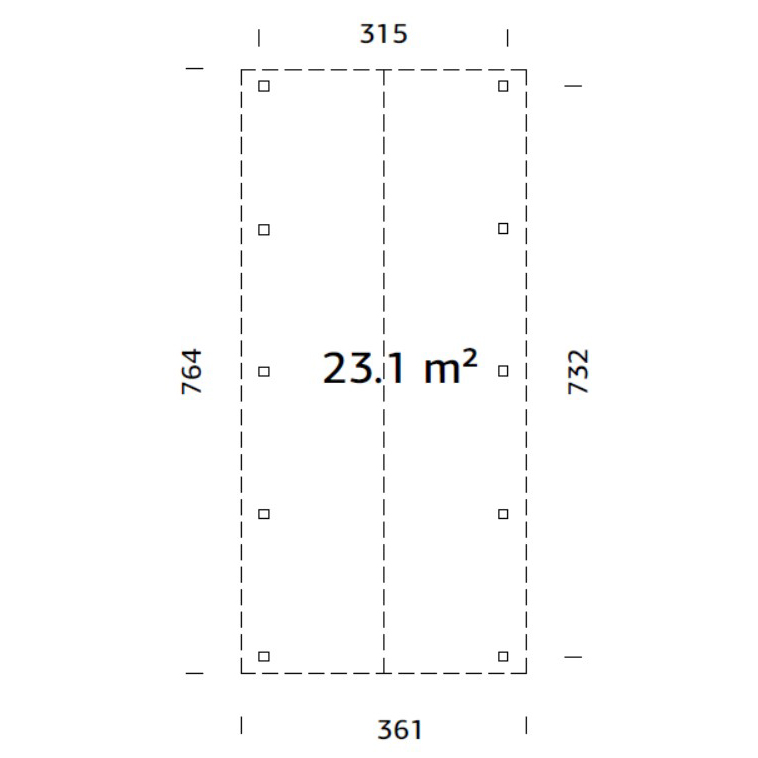 Carport Palmako Robert 23,1