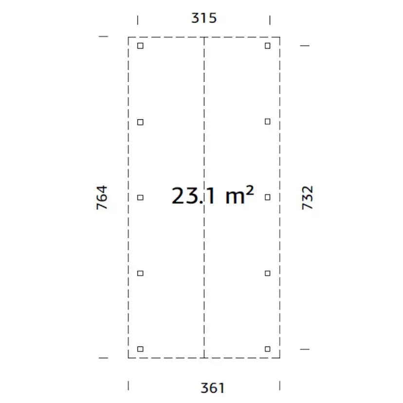 Carport Palmako Robert 23,1