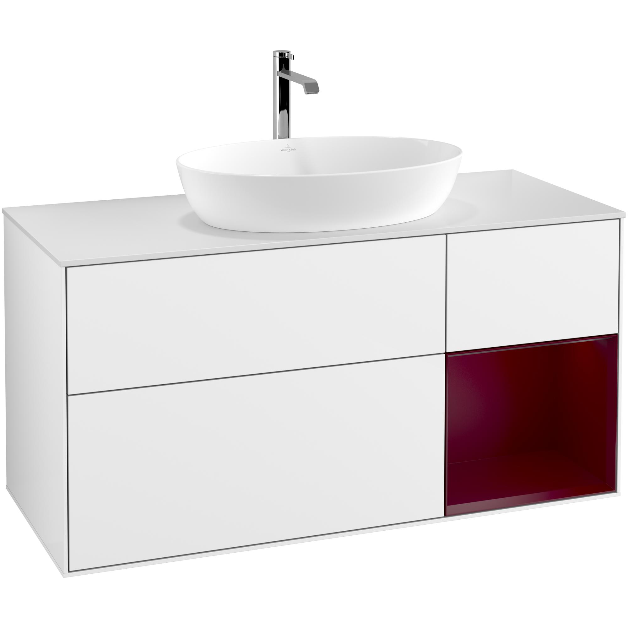 Tvättställsskåp Villeroy & Boch Finion med 3 Lådor Hylla och Bänkskiva för Fristående Tvättställ från Artis & Collaro | badrum - badrumsmobler - tvattstallsskap-och-kommod | KakelKungen