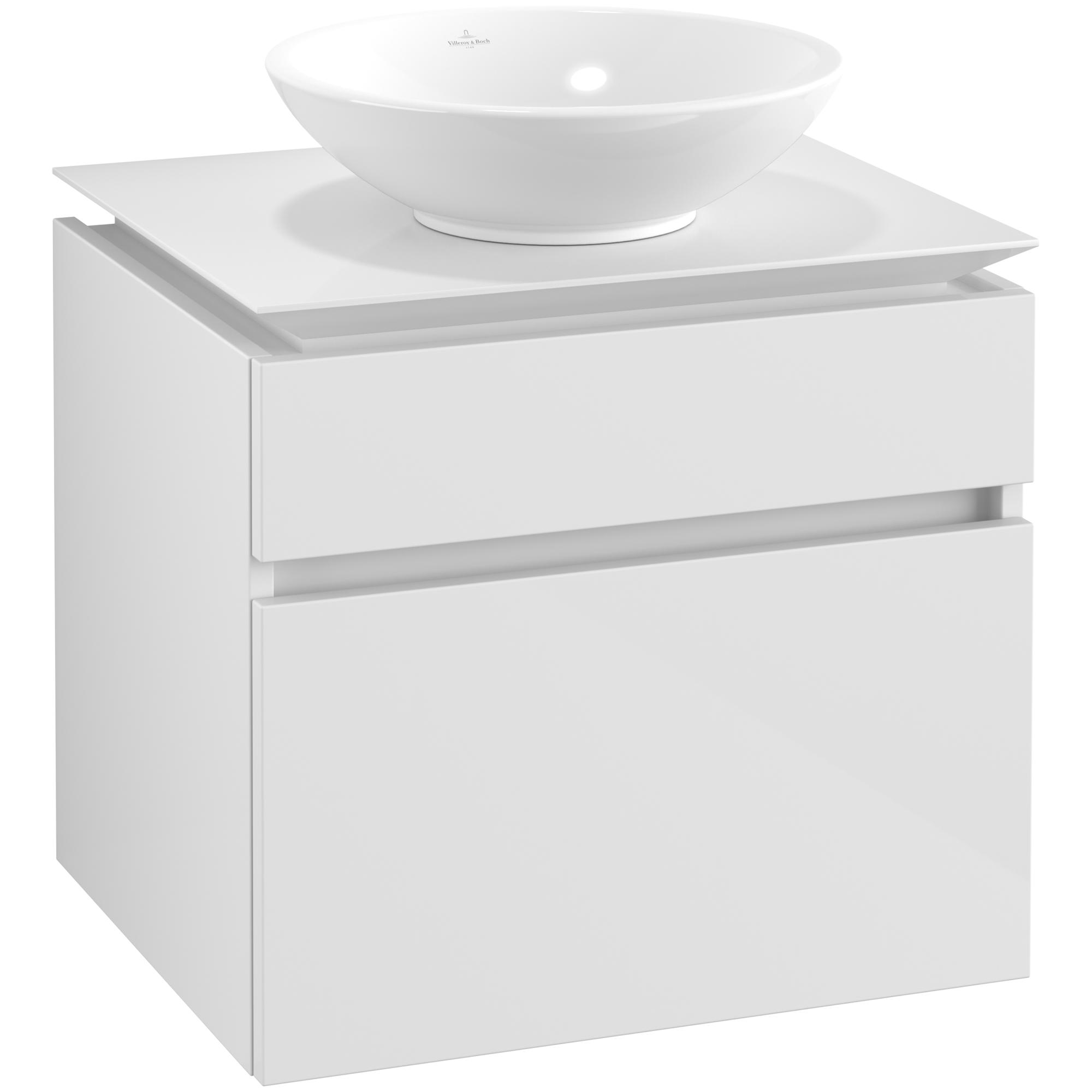 Tvättställsskåp Villeroy & Boch Legato 600 med 2 Lådor för Ytmonterat Tvättställ | badrum - badrumsmobler - tvattstallsskap-och-kommod | KakelKungen
