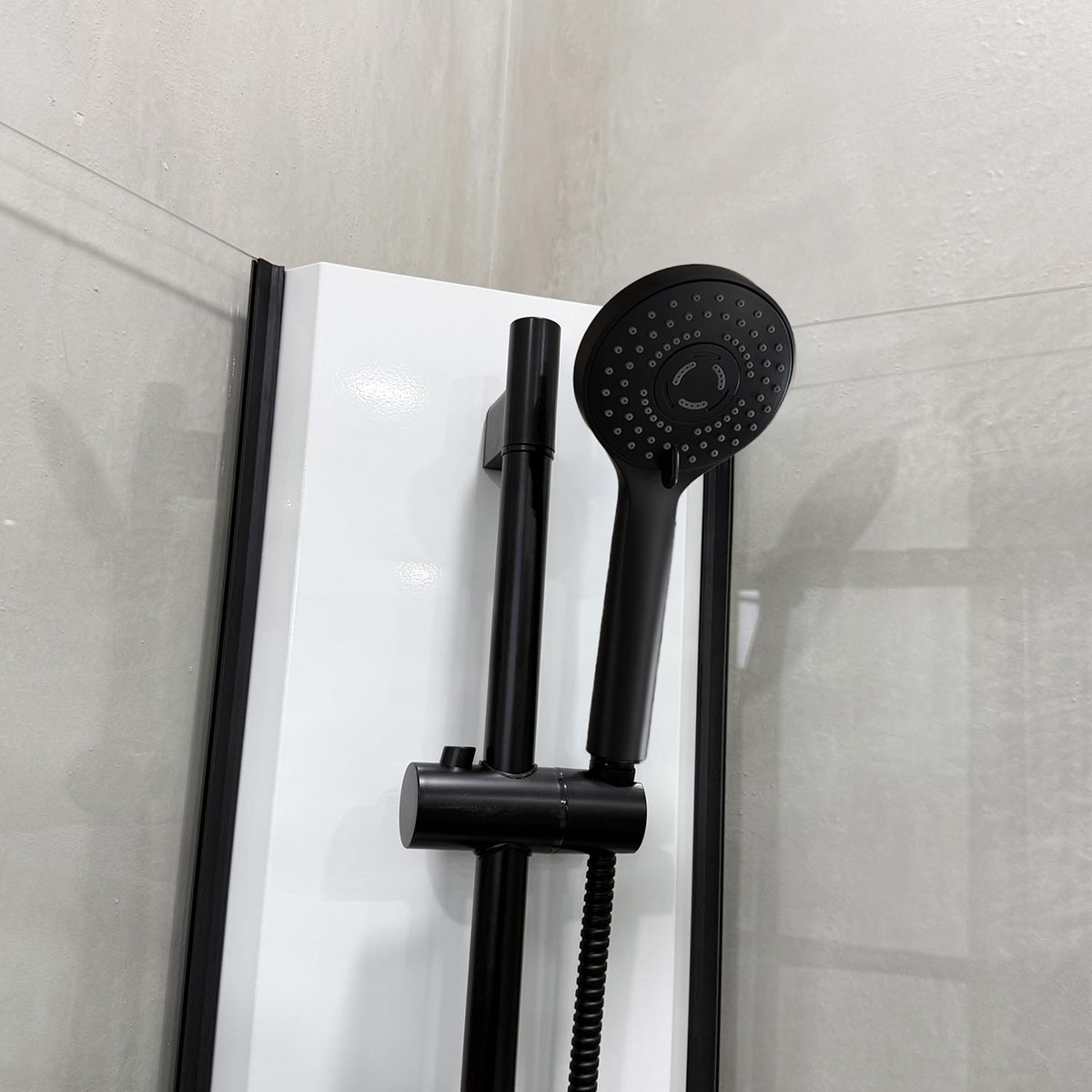 Dusjkabinett Bathlife Betrakta 80x80 Svart/Hvit