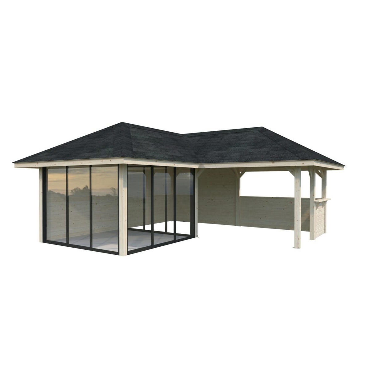 Hagestue Palmako Bianca 24,9 m2 Sett 210 Slide