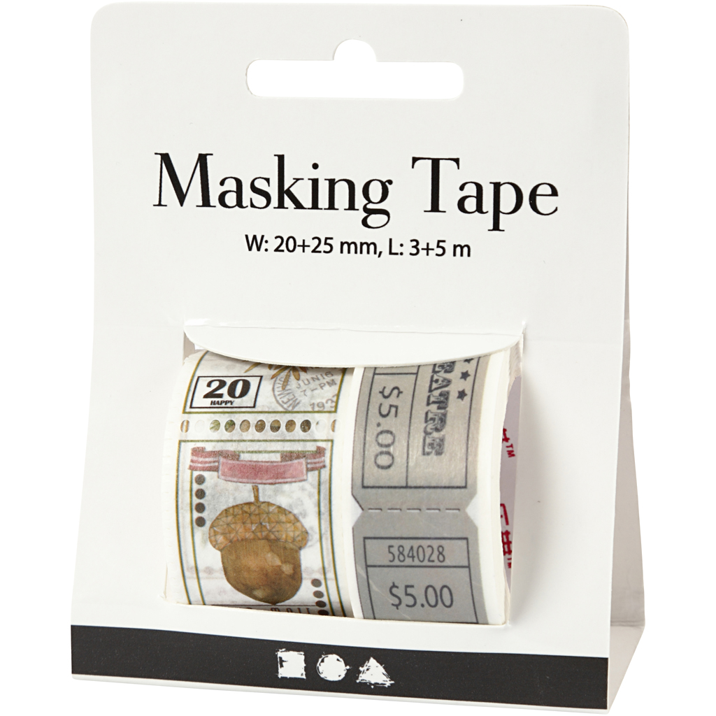 Maskeringstape Creativ Company B  20+25 mm L  3+5 m 2 Ruller/1 Pk