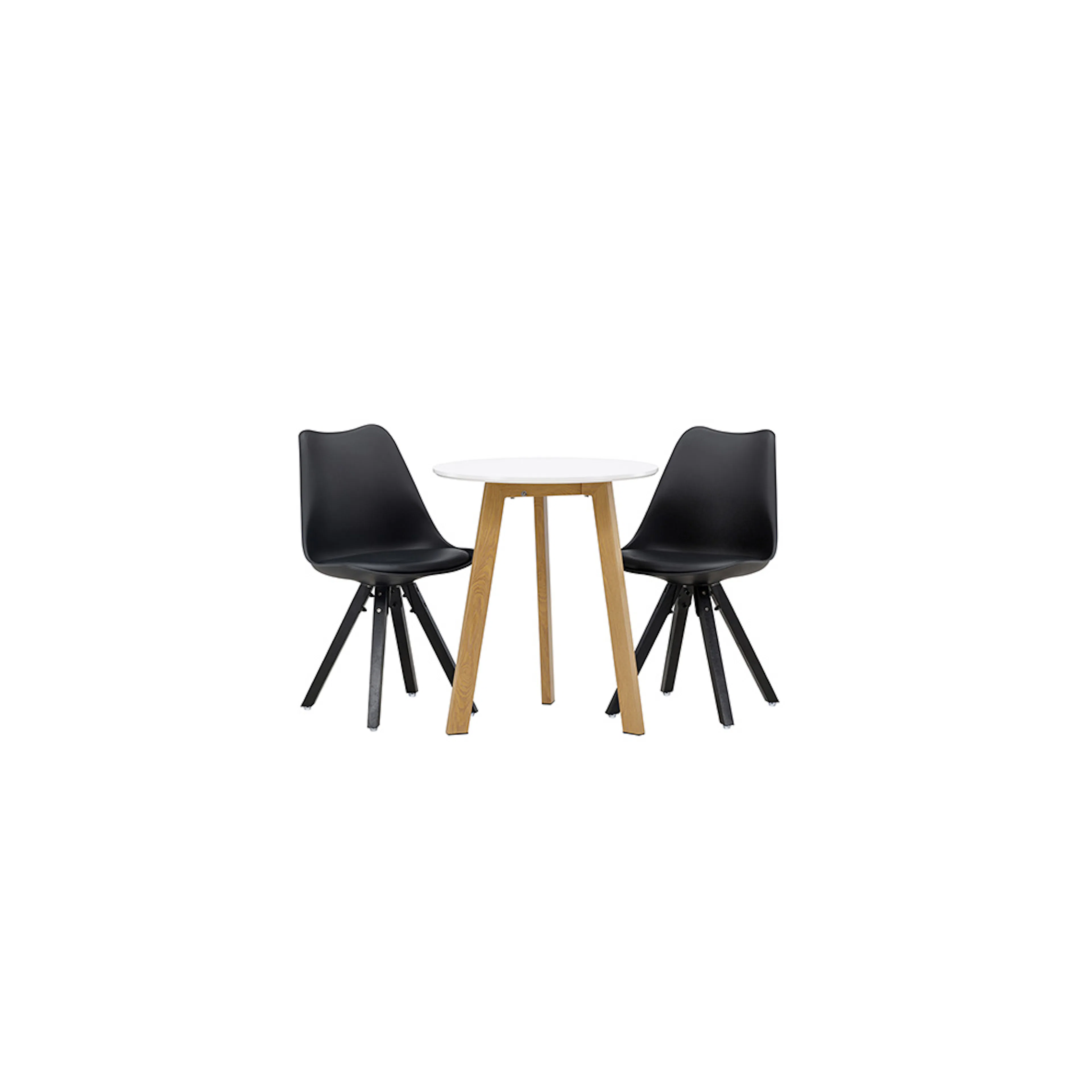 Spisegruppe Venture Home Leonora Ø65 cm med 2 stk Zeno Stoler